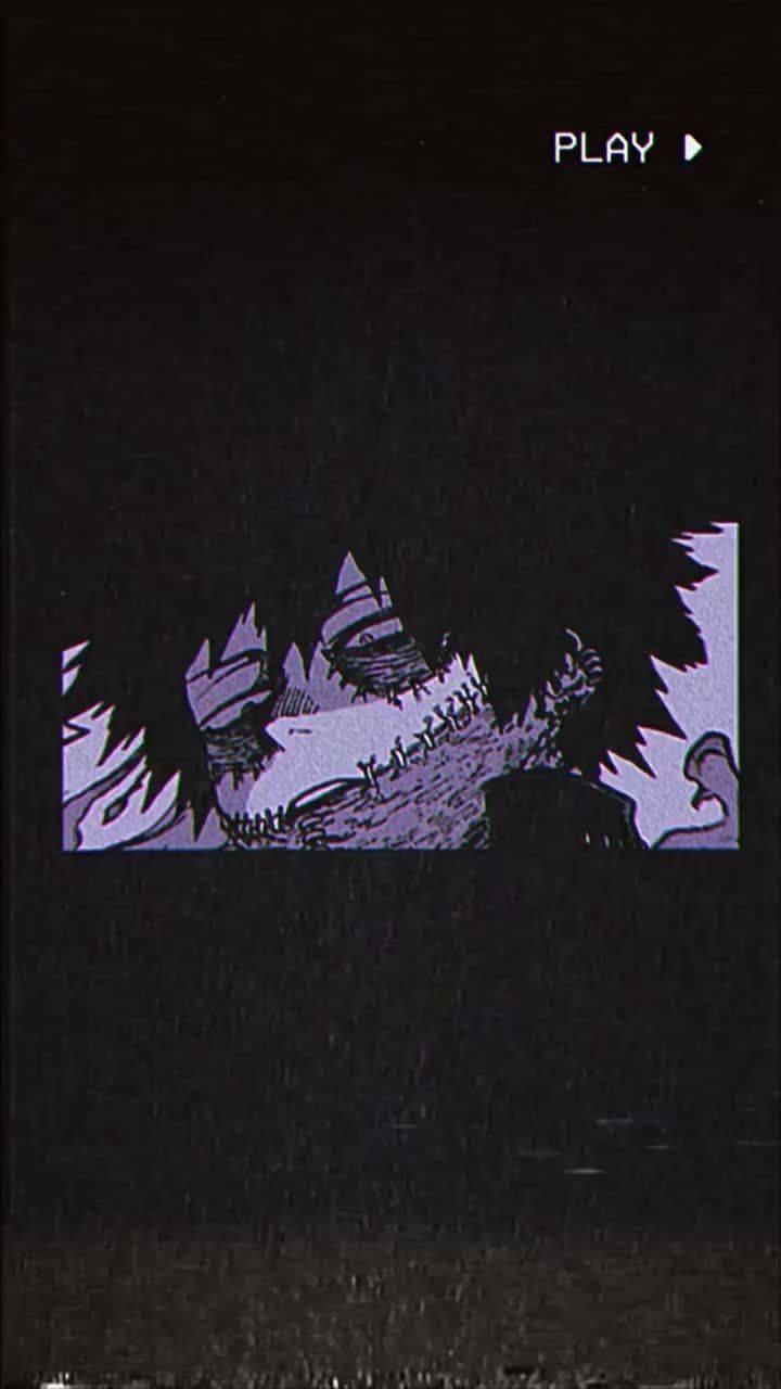 Dabi Aesthetic, glitchy anime-style character, spiky hair, HD Phone Wallpaper