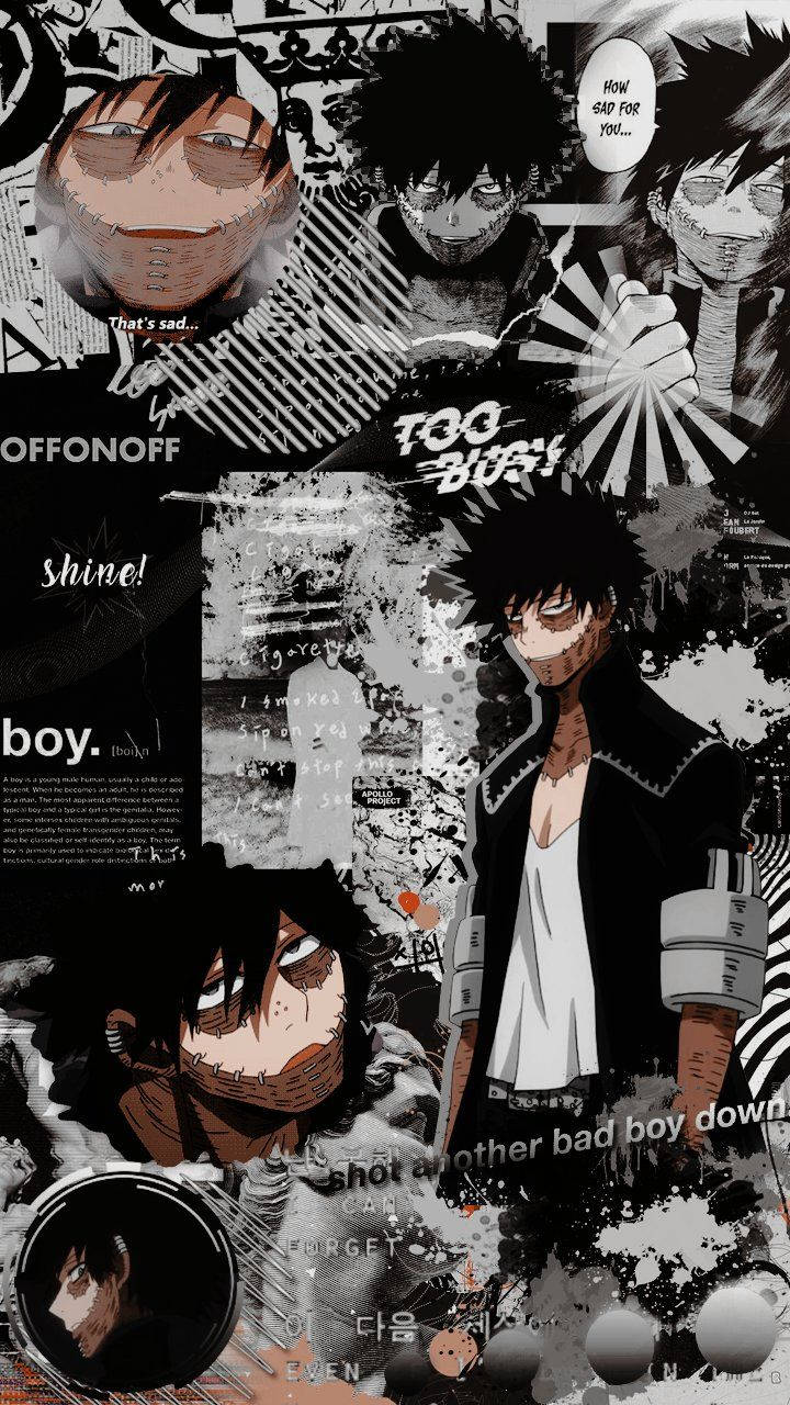 Dabi Aesthetic, manga collage, intense anime characters, HD Phone Wallpaper