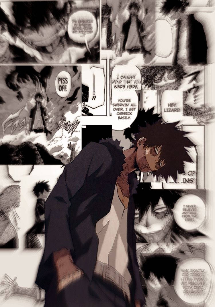 Dabi Aesthetic, spiky-haired character, dark jacket, SD Phone Wallpaper