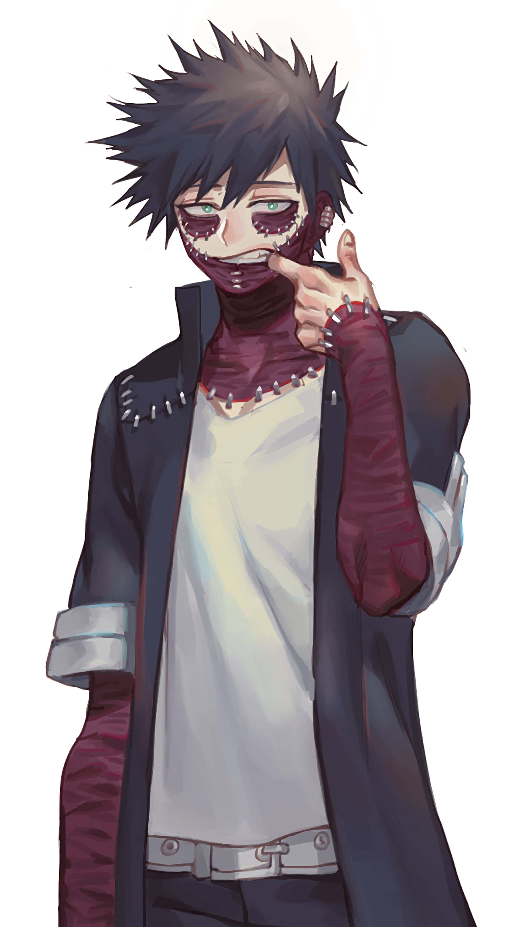 Dabi, Boku No Hero, maroon mask, 4K Phone Wallpaper