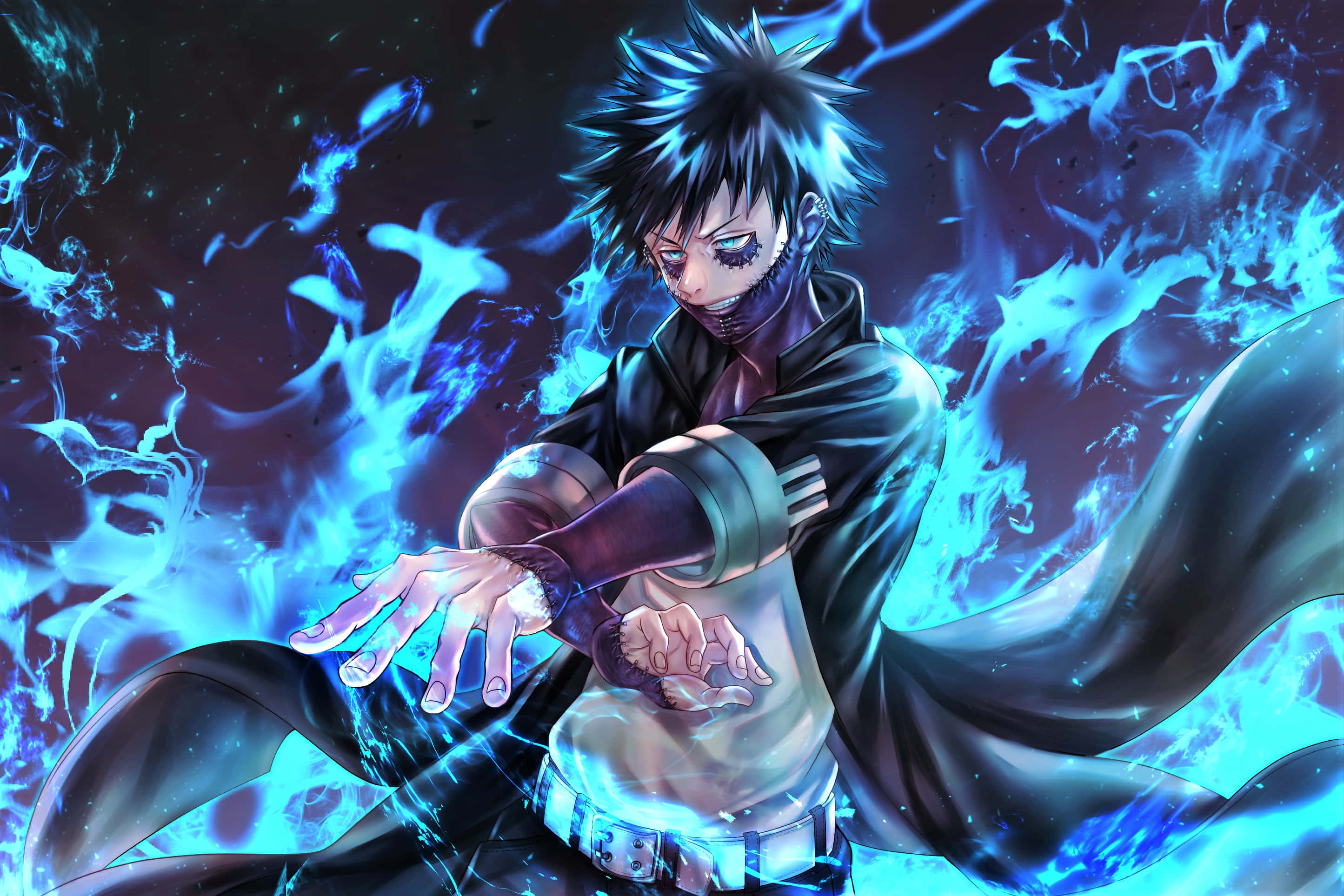Dabi, Boku No Hero, spiky-haired, 2K Desktop Wallpaper