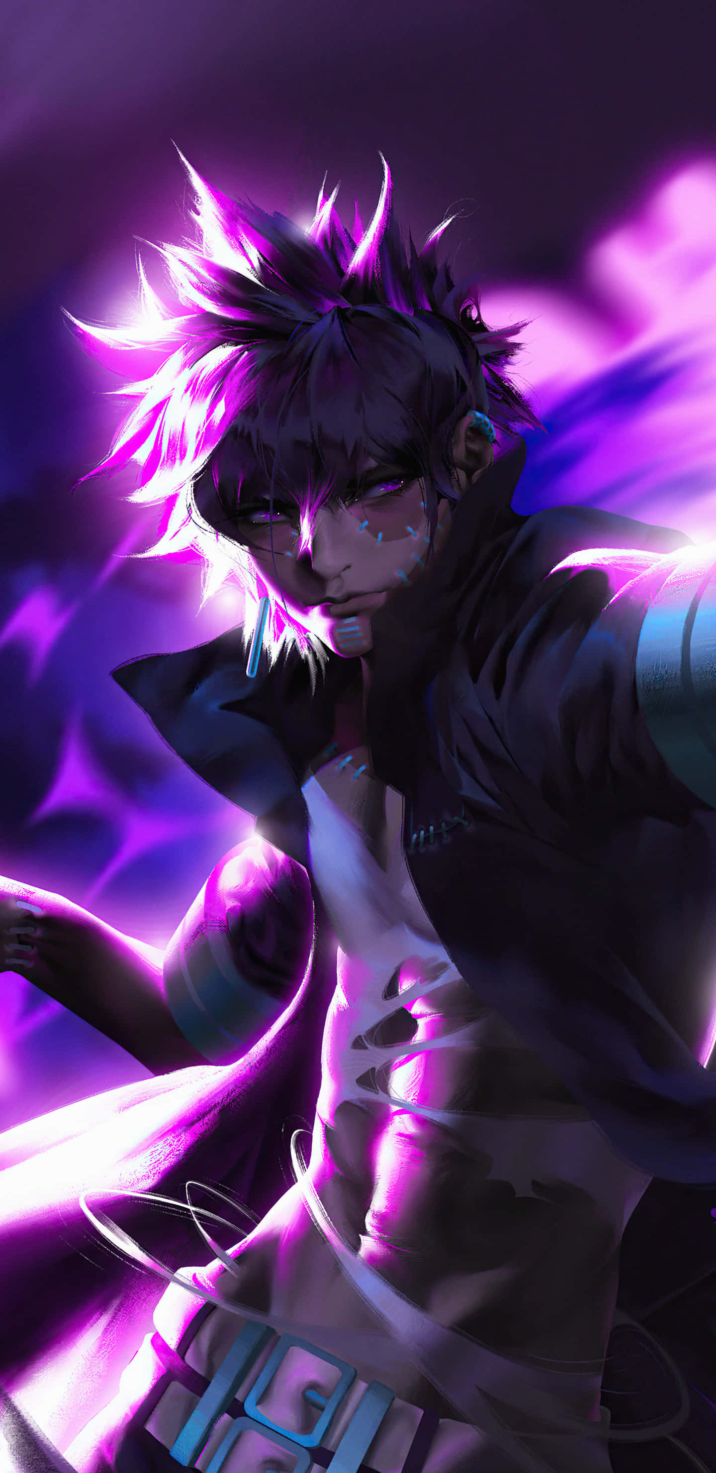 Dabi, Boku No Hero, spiky-haired anime character, 2K Phone Wallpaper