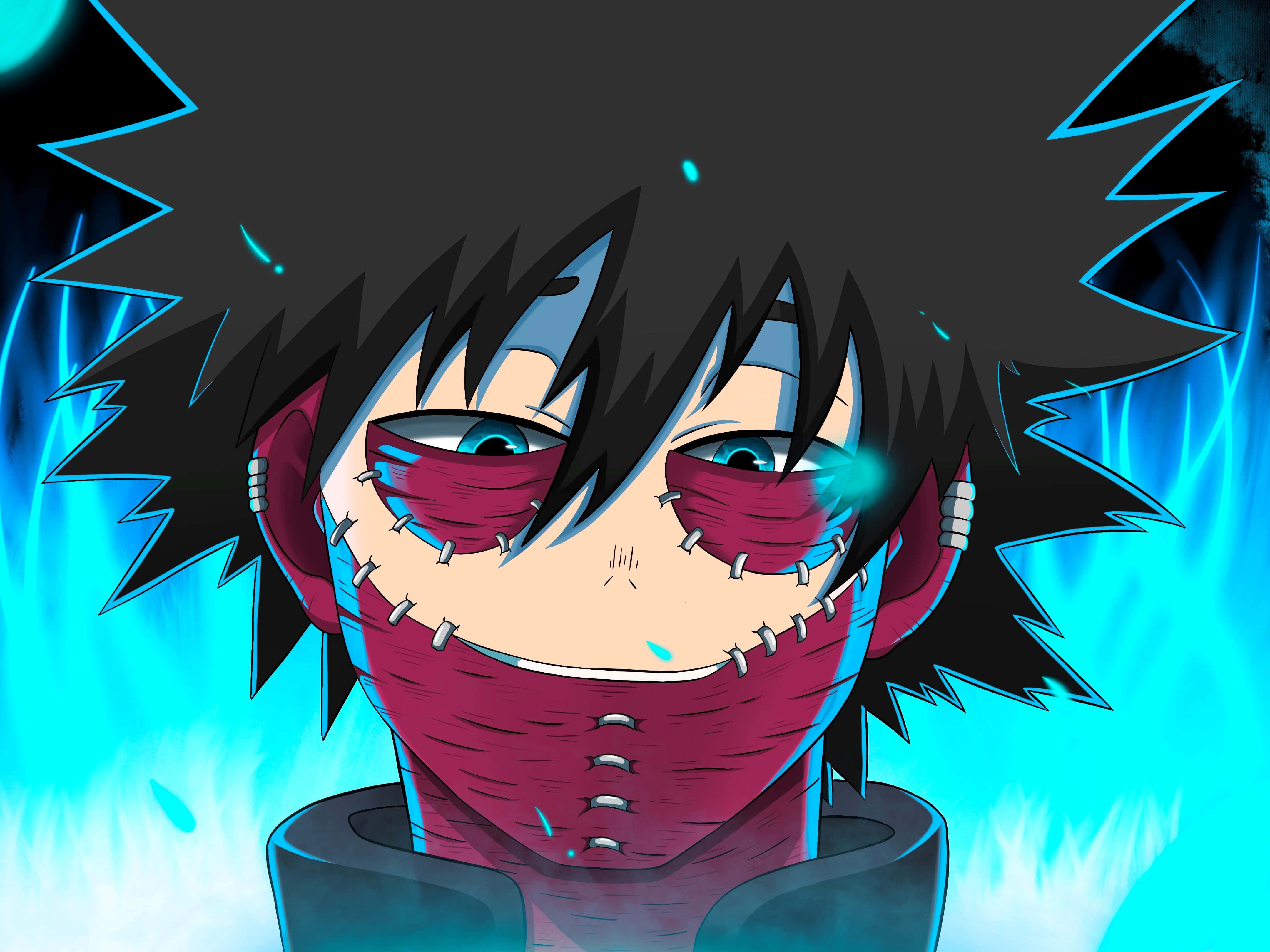 Dabi, Boku No Hero, spiky black hair, 4K Desktop Wallpaper