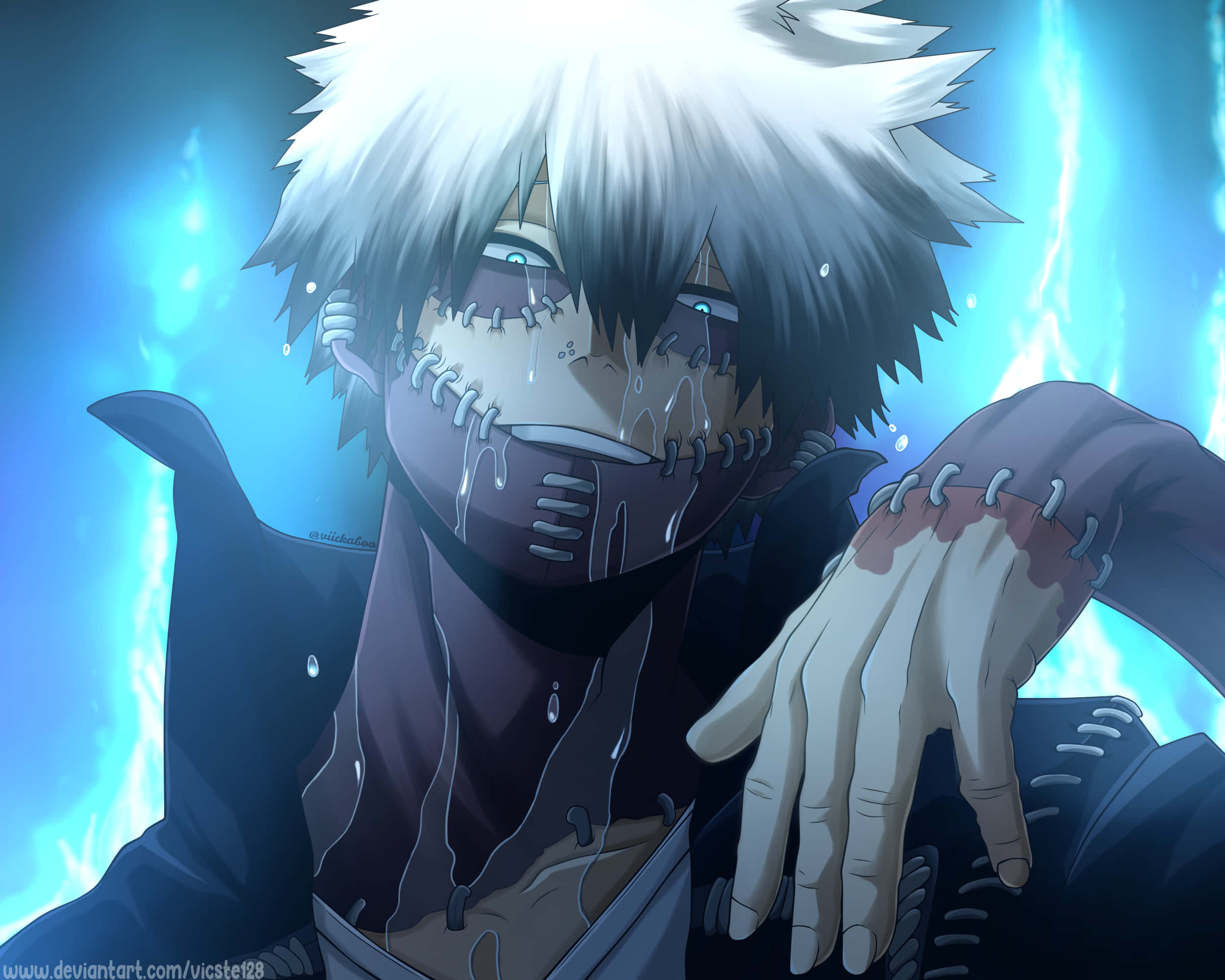Dabi, Boku No Hero, white hair, Full HD Desktop Wallpaper