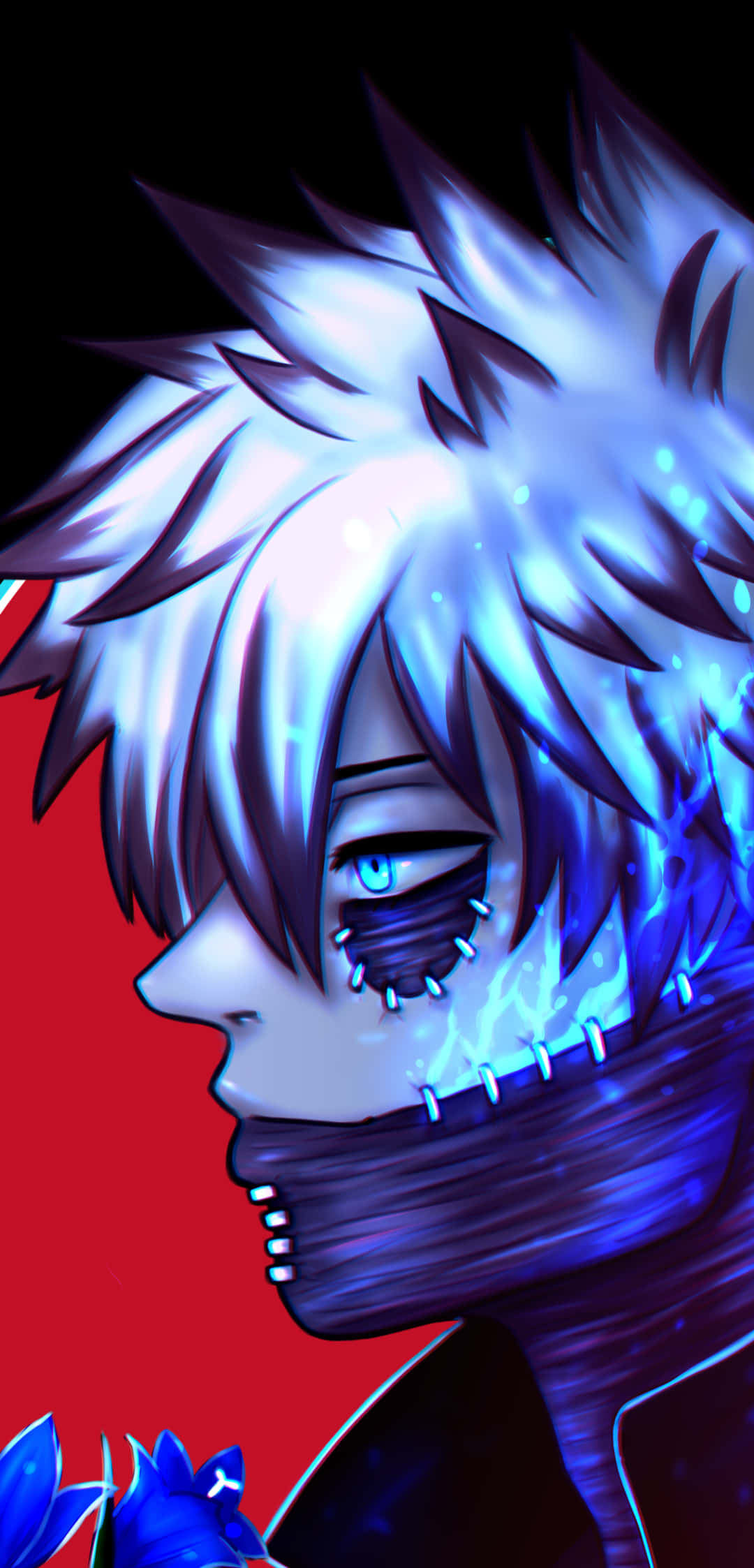 Dabi, Boku No Hero, spiky white hair, Full HD Phone Wallpaper