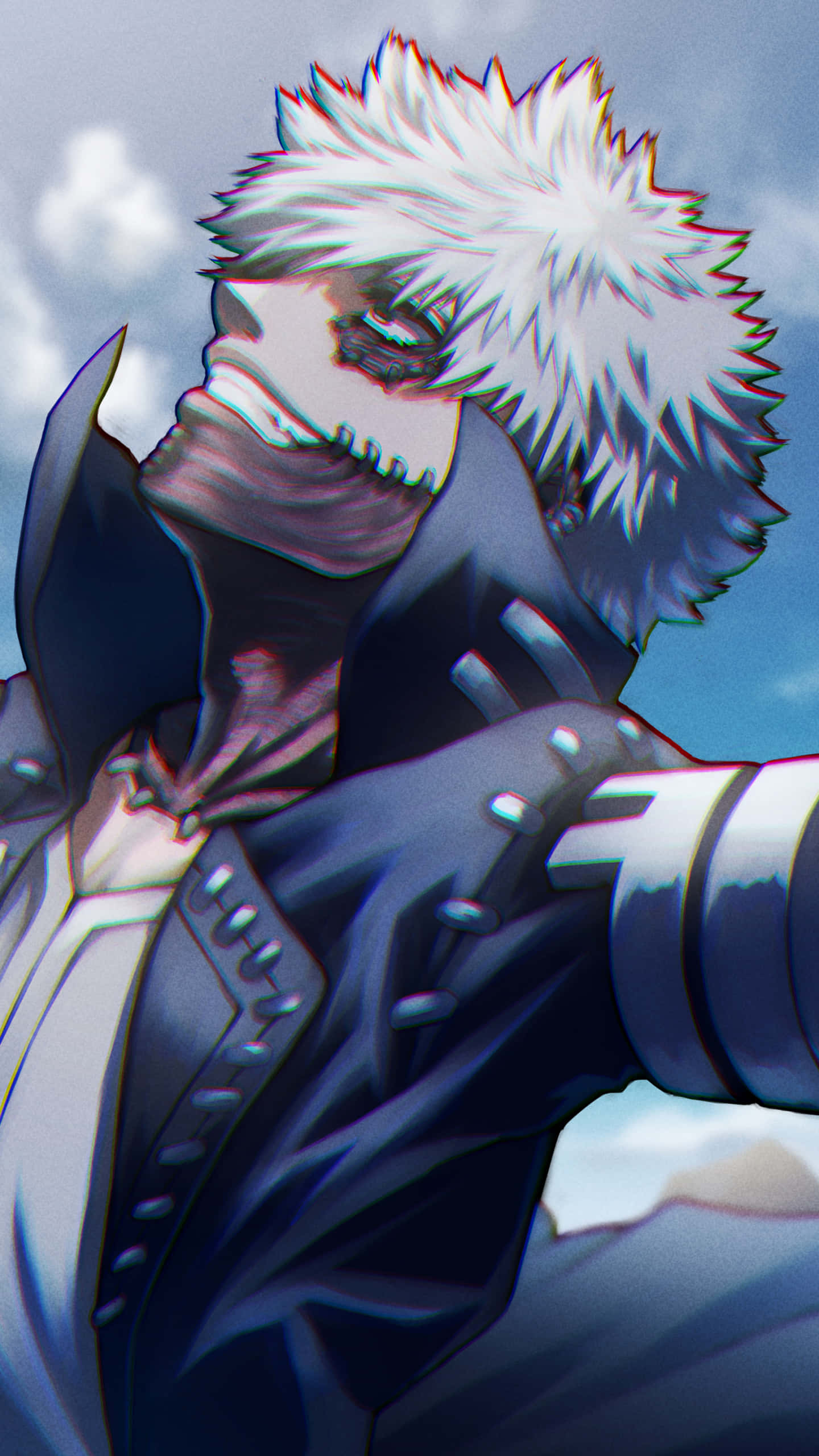 Dabi, Boku No Hero, spiky white hair, 2K Phone Wallpaper