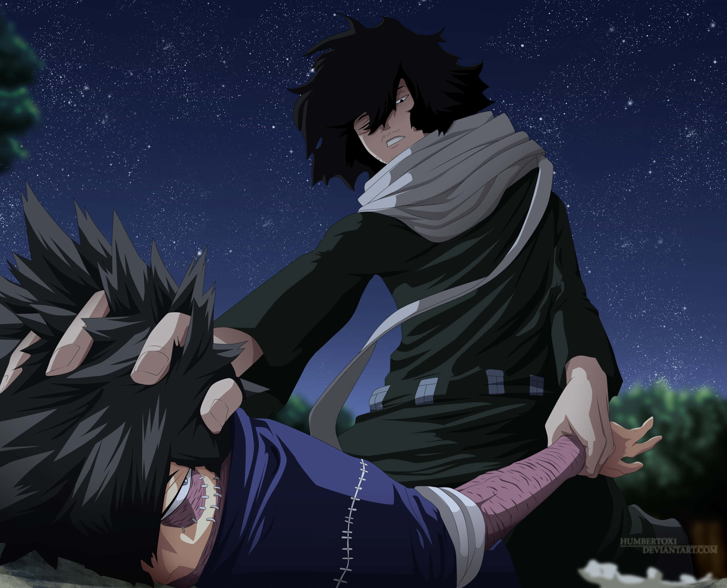 Dabi, Boku No Hero, fire manipulation, Full HD Desktop Wallpaper