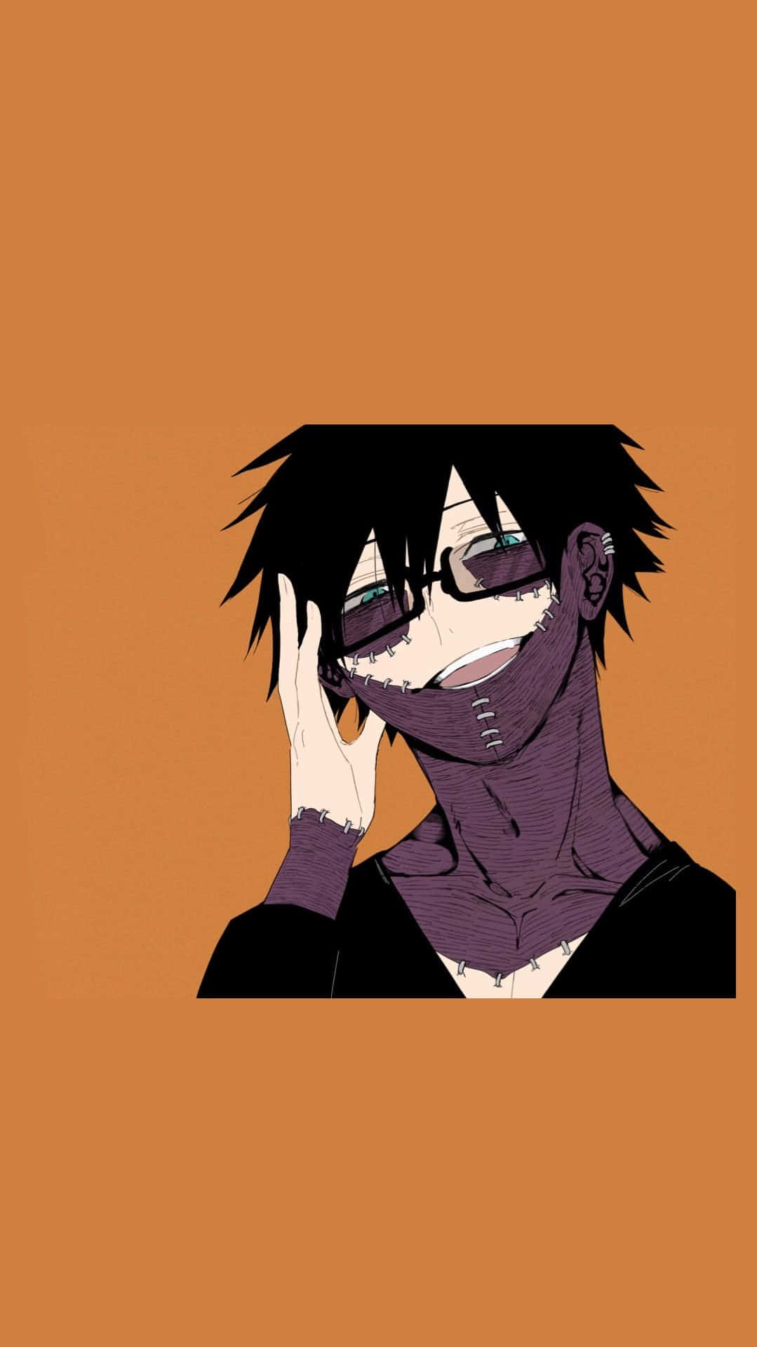 Dabi, orange canvas, black hair, Full HD Phone Wallpaper