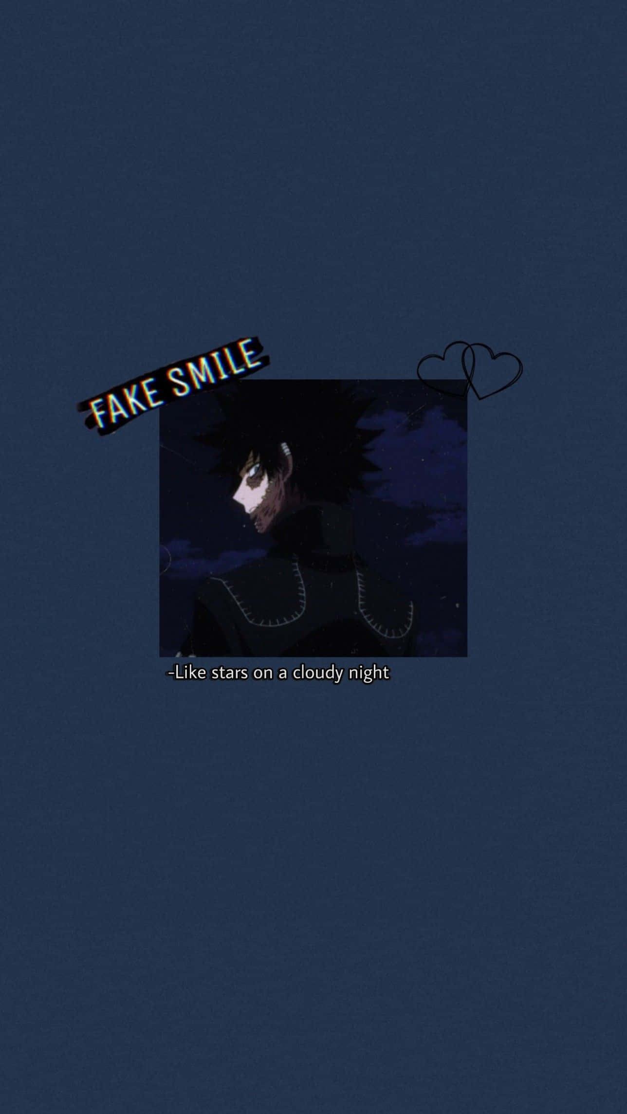 Dabi Phone, blue background, anime character, Full HD Phone Wallpaper