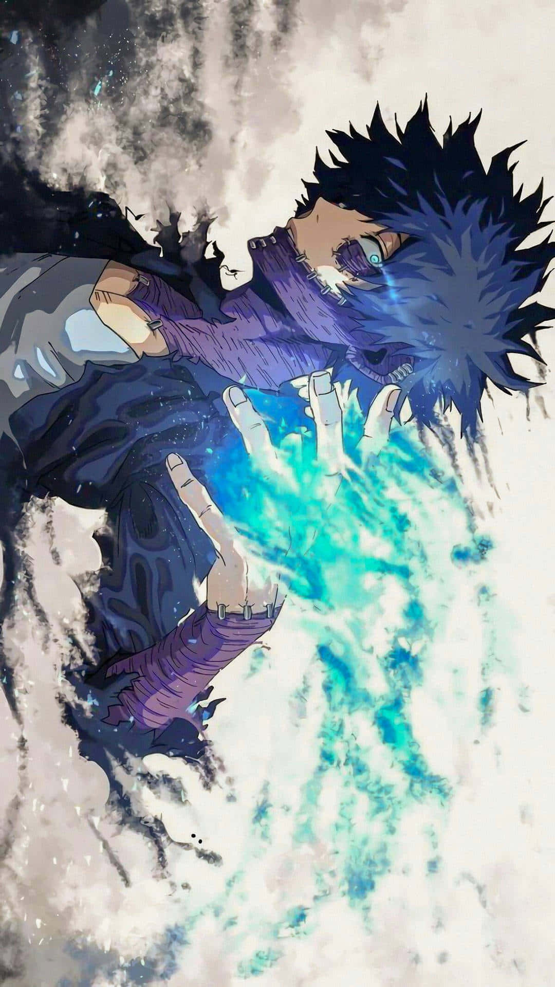 Dabi, blue flame, spiky blue hair, Full HD Phone Wallpaper
