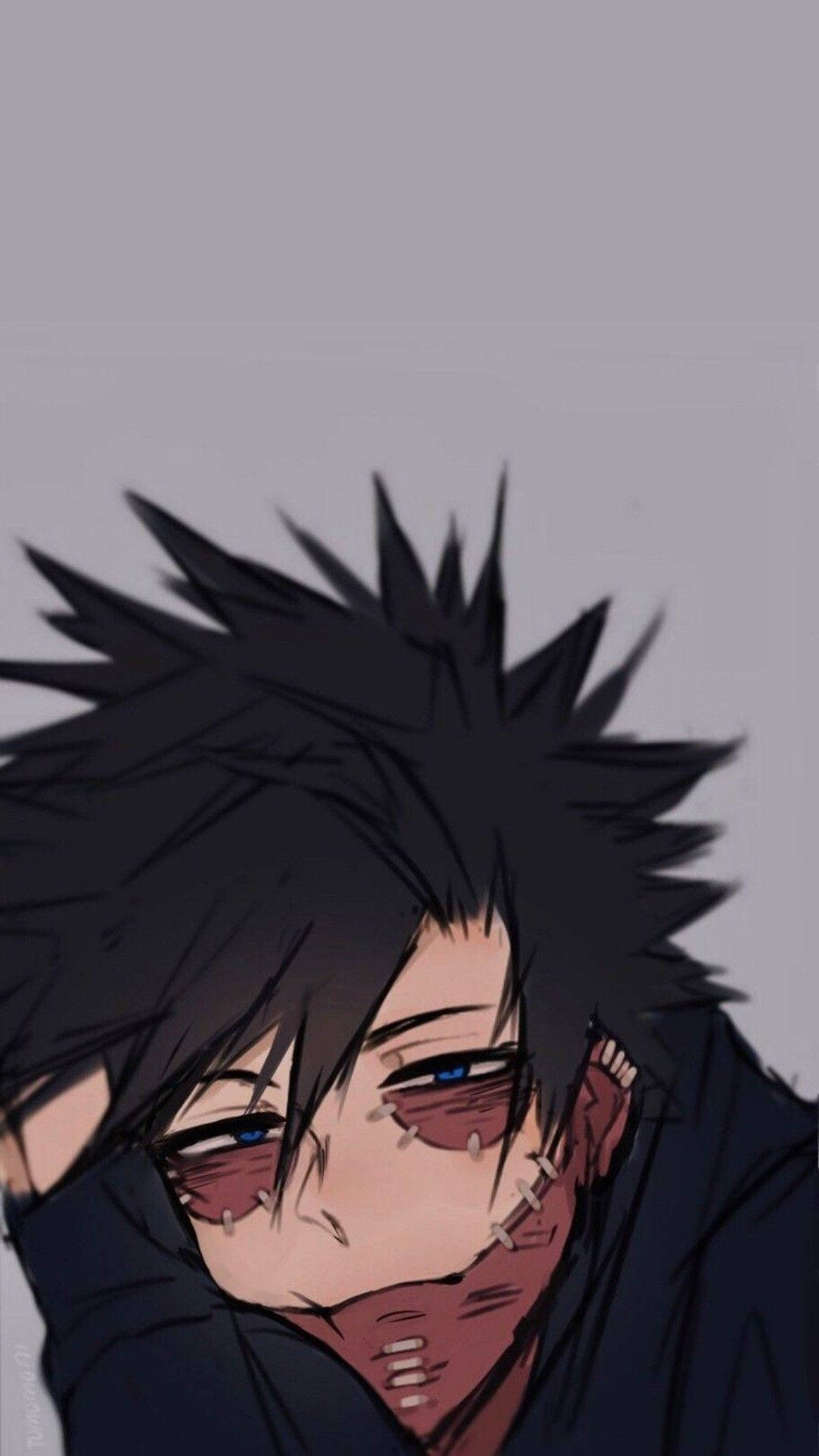 Dabi, spiky black hair, stitched facial wounds, HD Phone Wallpaper