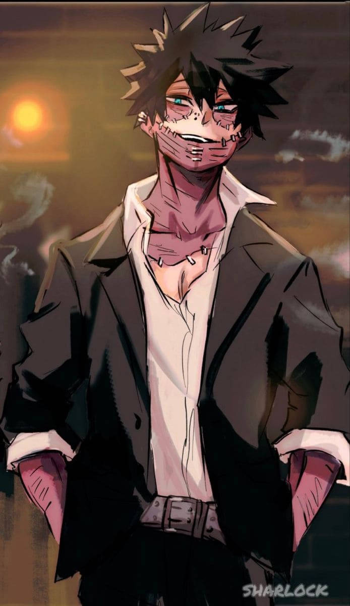 Dabi, spiky-haired, stitched mouth, SD Phone Wallpaper