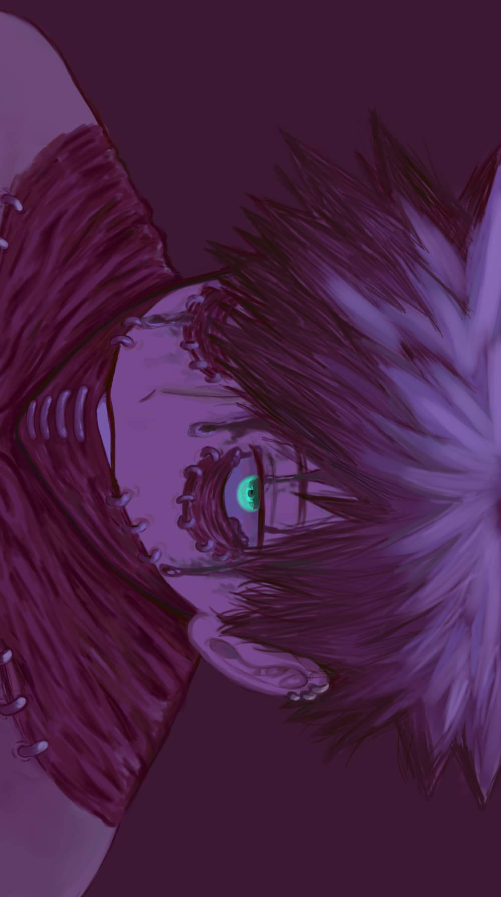 Dabi, cyan eye, spiky purple hair, HD Phone Wallpaper