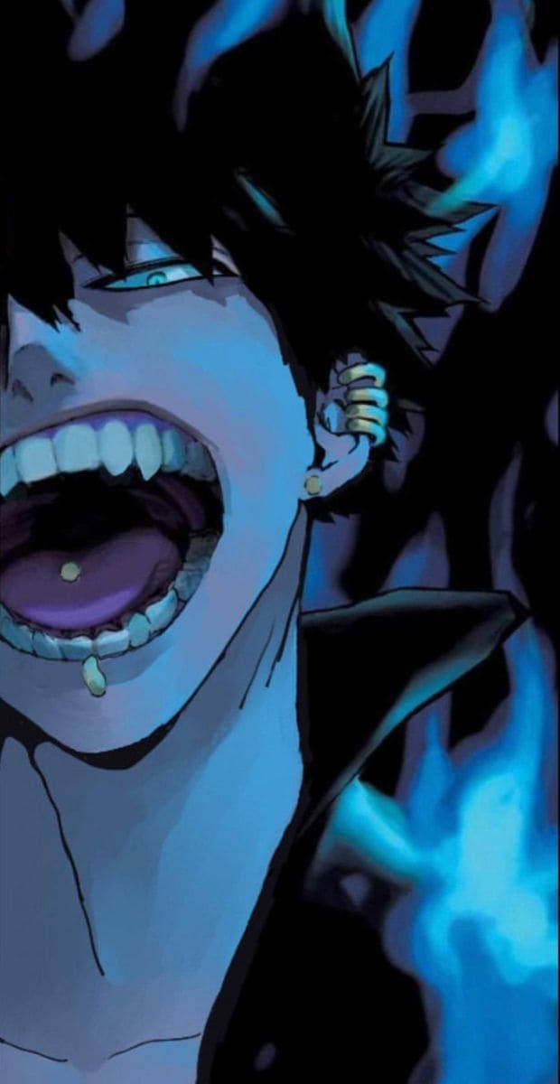 Dabi, blue-hued, glowing eyes, SD Phone Wallpaper