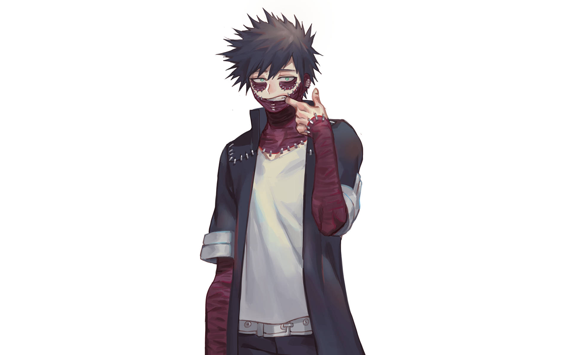 Dabi, spiky black hair, bloodied face mask, Full HD Desktop Wallpaper