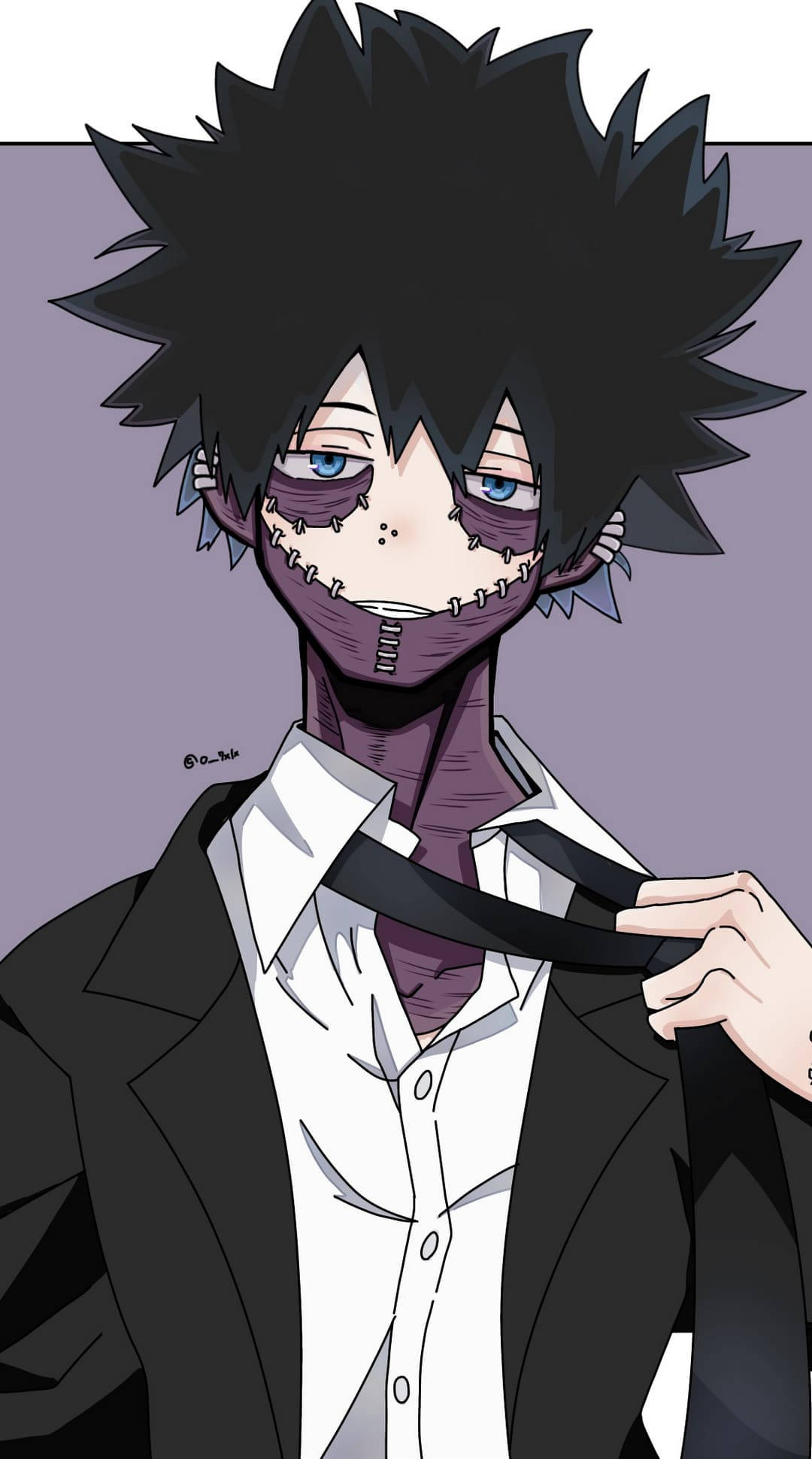 Dabi, spiky-haired anime character, stitched facial scars, Full HD Phone Wallpaper