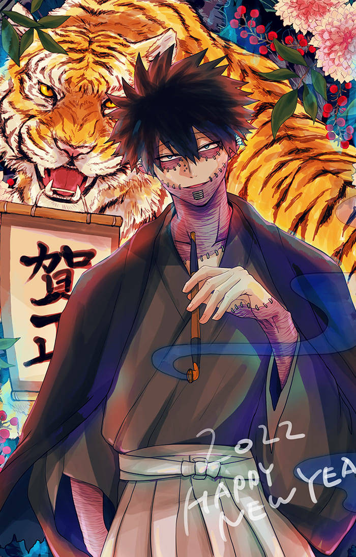 Dabi, tiger, stitched face, SD Phone Wallpaper