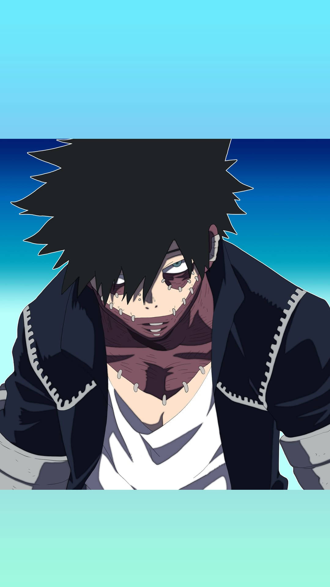 Dabi, spiky black hair, stitched face, Full HD Phone Wallpaper
