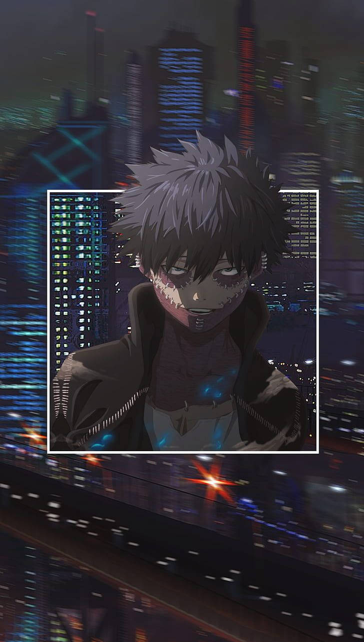 Dabi, neon-lit cityscape, night, HD Phone Wallpaper
