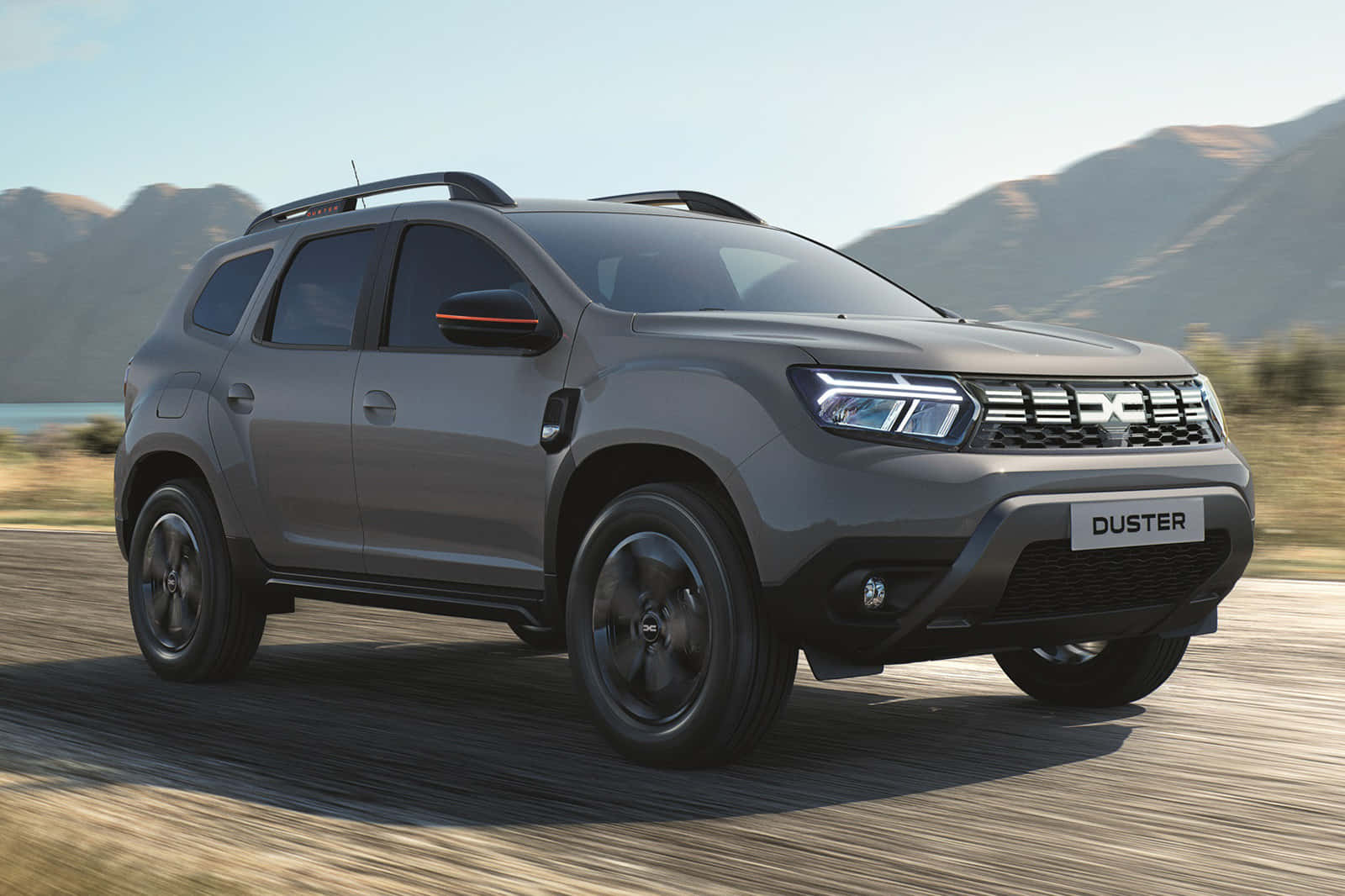 Dacia Duster, gray, mountain road, HD Desktop Wallpaper