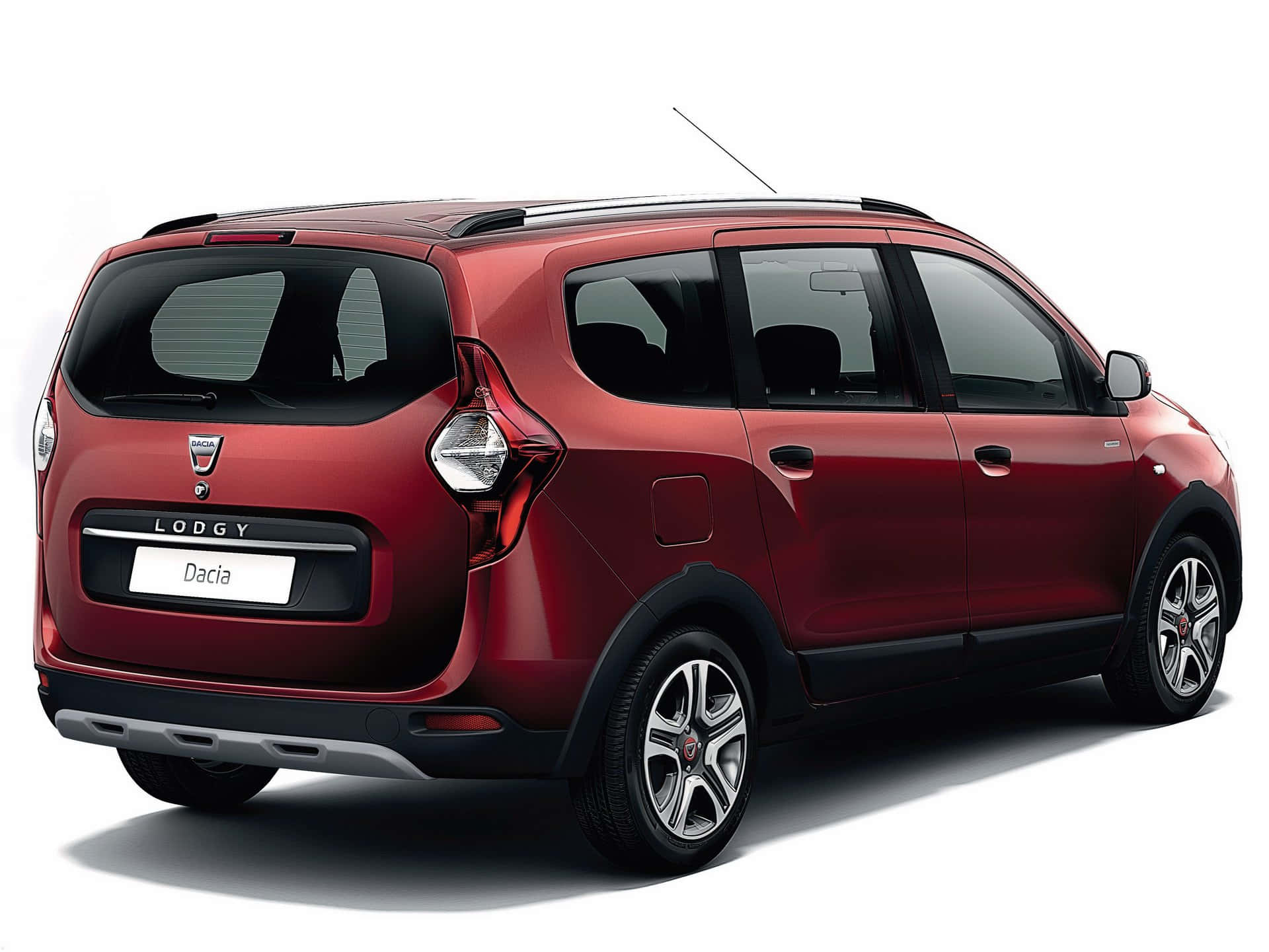 Dacia Lodgy, glossy red, three-quarter rear view, Full HD Desktop Wallpaper