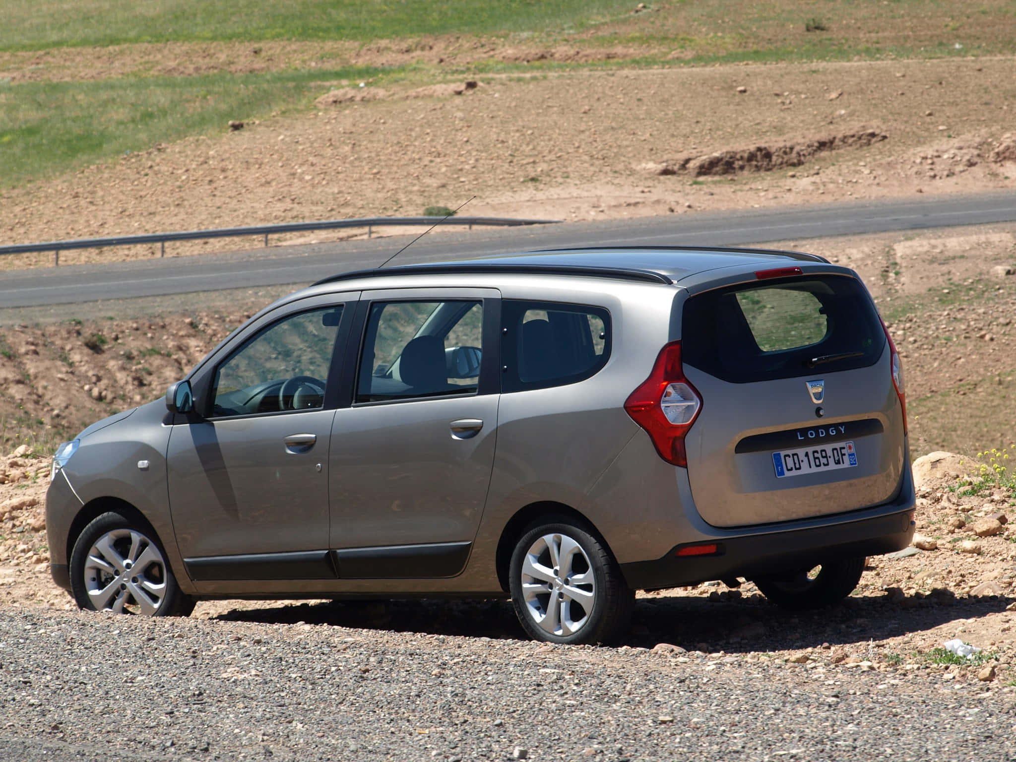 Dacia Lodgy, silver, gravel, Full HD Desktop Wallpaper