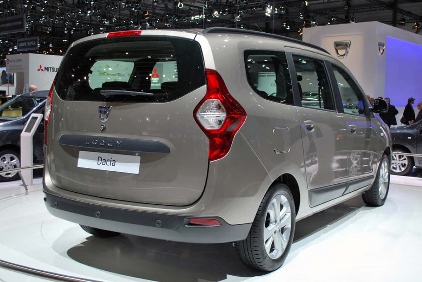 Dacia Lodgy, silver, bright red taillights, HD Desktop Wallpaper