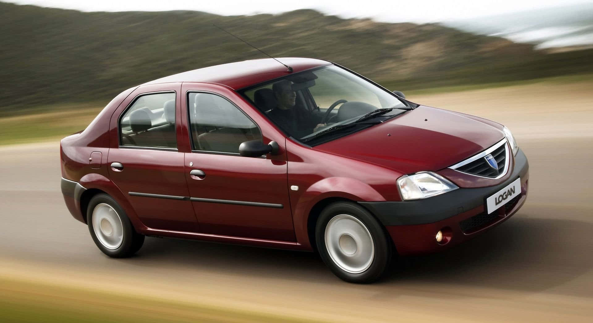 Dacia Logan, maroon, sedan, HD Desktop Wallpaper