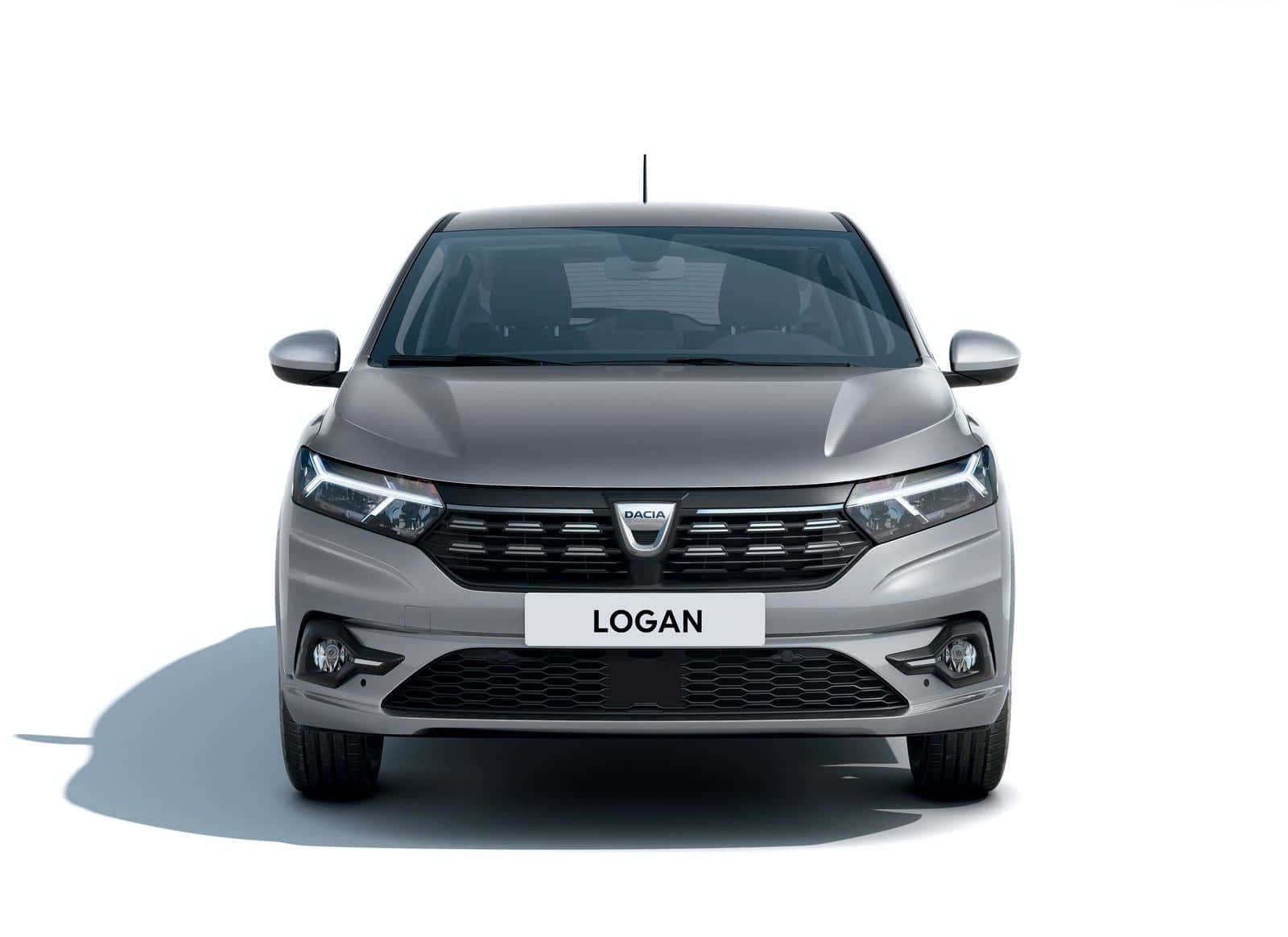 Dacia Logan, silver, front view, HD Desktop Wallpaper