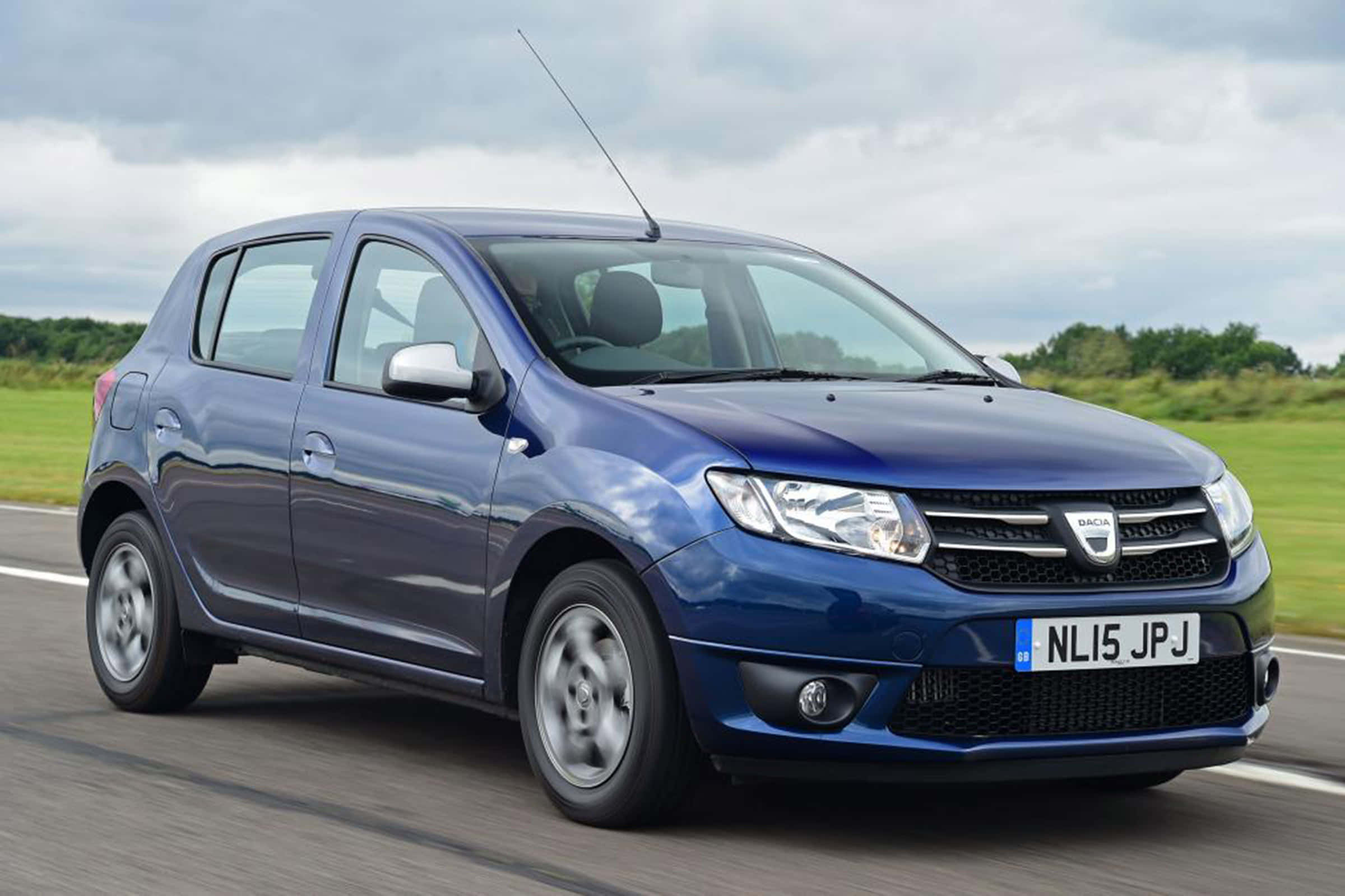 Dacia Sandero, blue, hatchback, Full HD Desktop Wallpaper