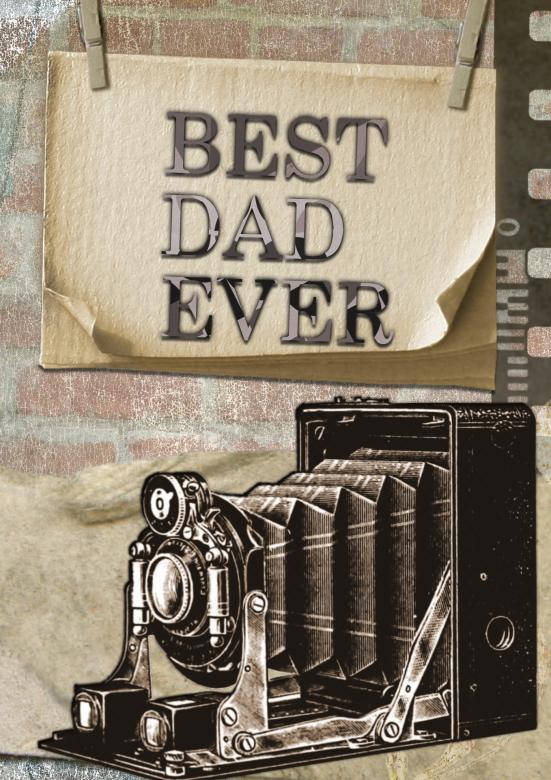 BEST DAD EVER, torn paper sign, brick wall, SD Phone Wallpaper