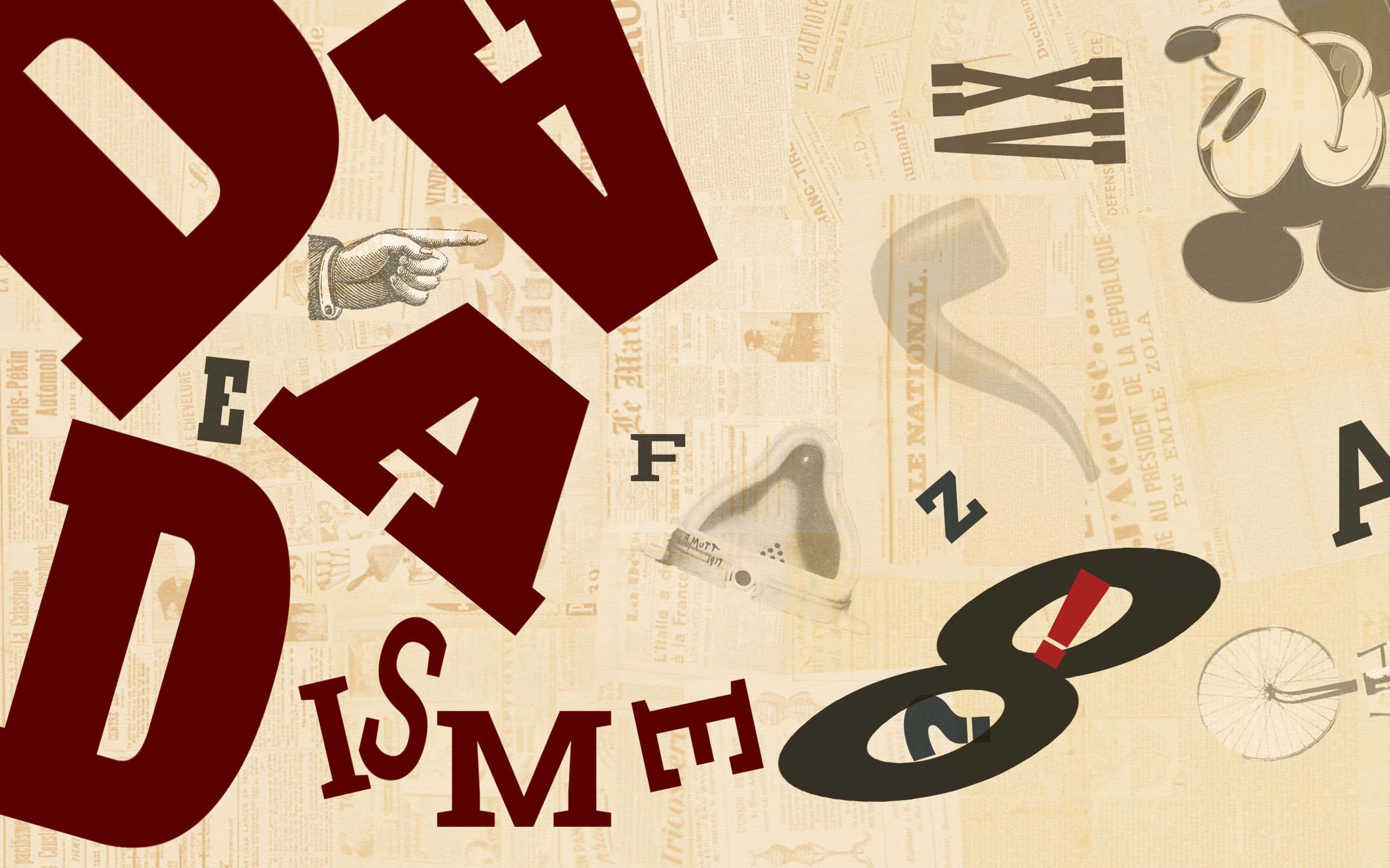 Dadaism, 2560 x 1600, vintage collage, 2K Desktop Wallpaper
