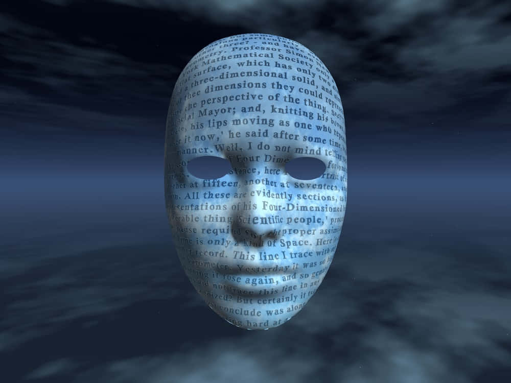 Dadaism, translucent sphere, floating text, SD Desktop Wallpaper