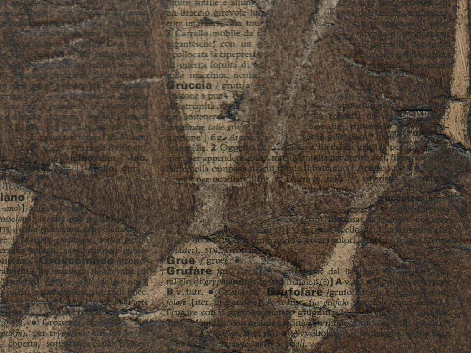 Dadaism, vintage book page, faded Italian words, HD Desktop Wallpaper