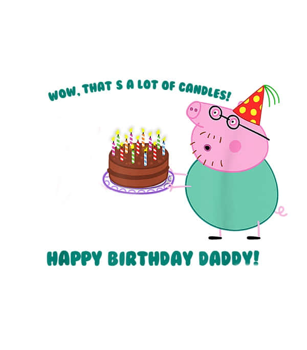 Daddy Pig, party hat, glasses, SD Phone Wallpaper