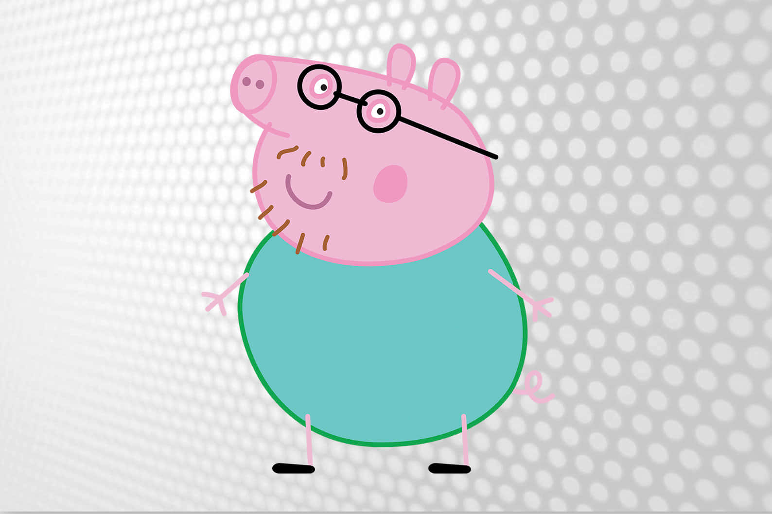 Daddy Pig, glasses, beard, HD Desktop Wallpaper