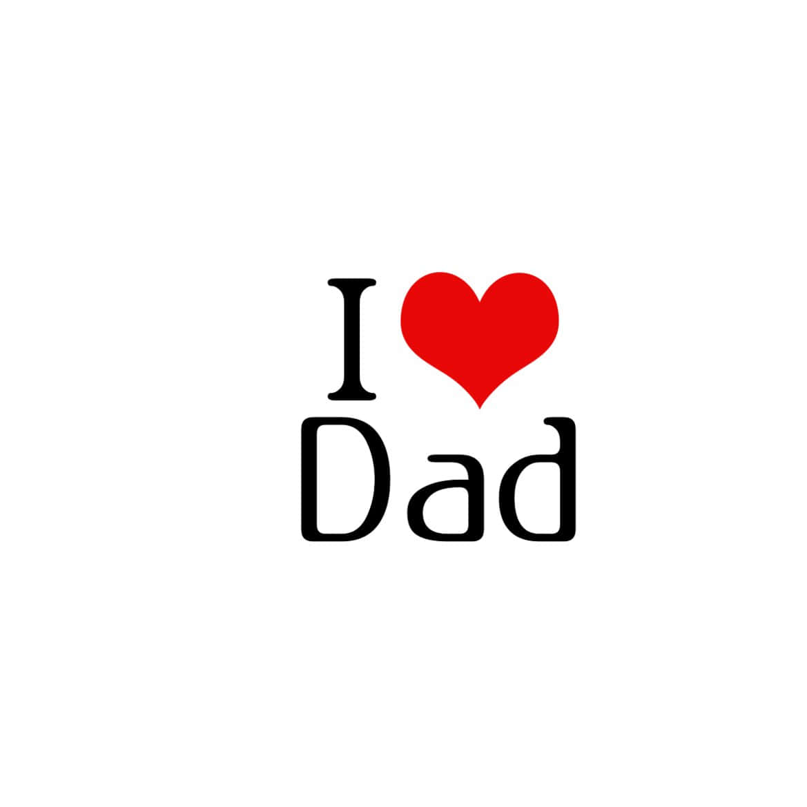 Daddy, black text, red heart, SD Desktop Wallpaper