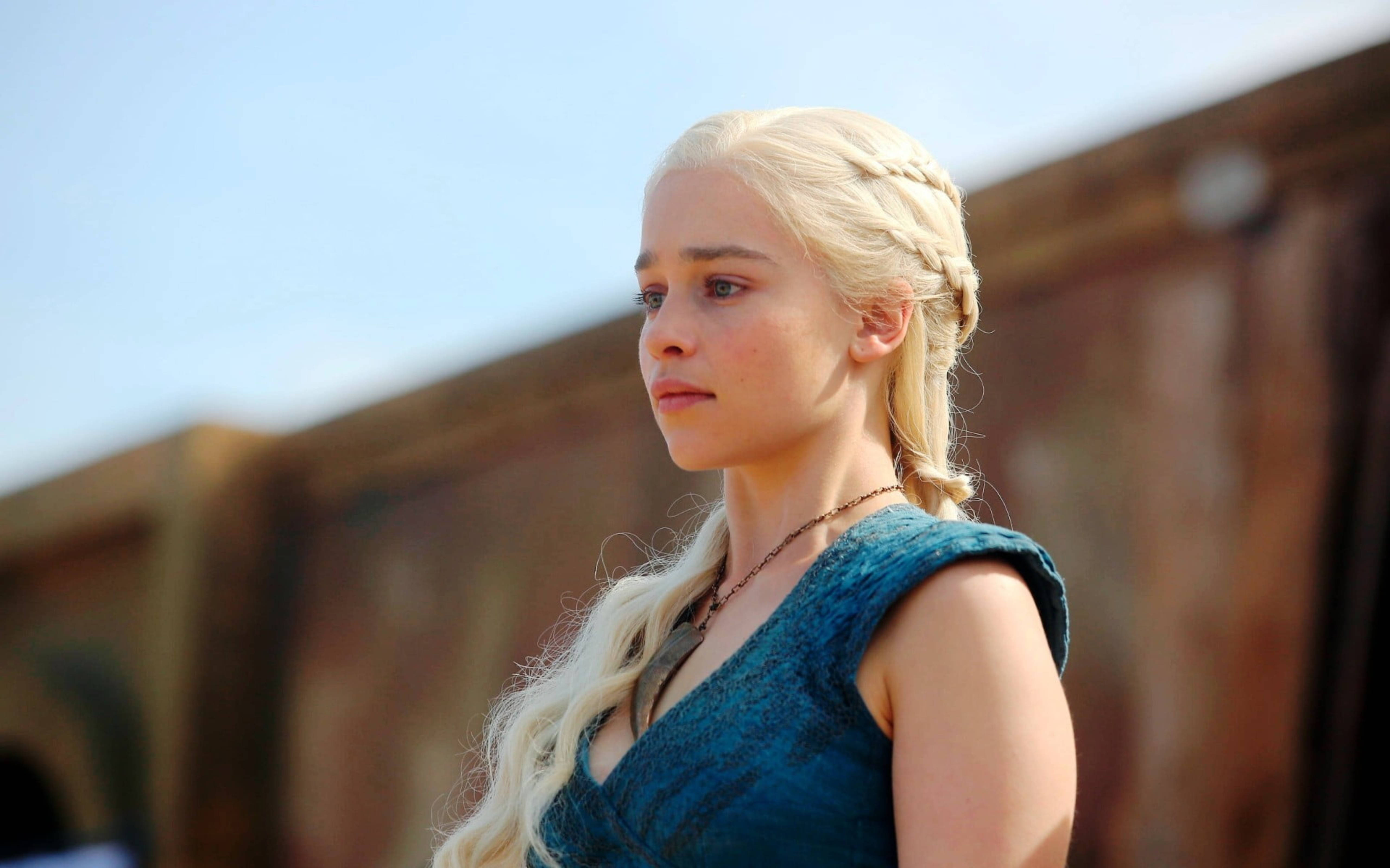 Daenerys Targaryen, blue dress, teal dress, 5K Desktop Wallpaper