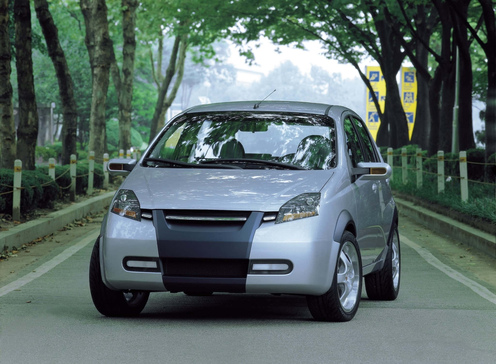 Daewoo Kalos, silver, compact car, Full HD Desktop Wallpaper