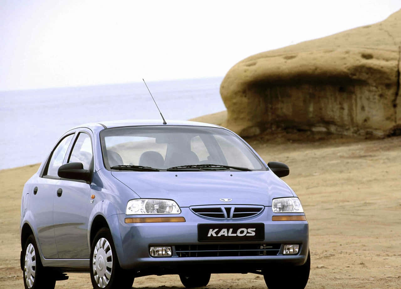 Daewoo Kalos, light blue, sedan, SD Desktop Wallpaper