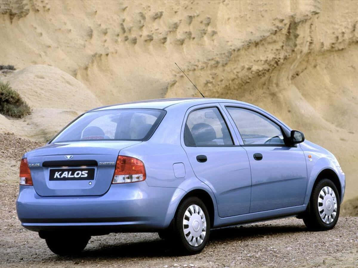 Daewoo Kalos, light blue, sedan, SD Desktop Wallpaper