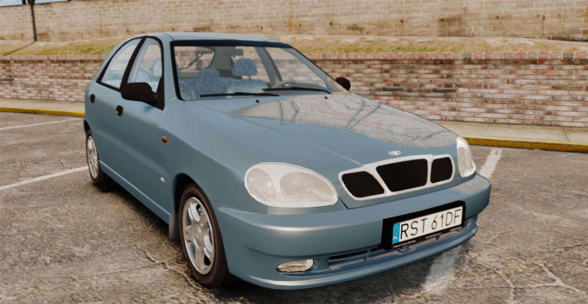Daewoo Lanos, light blue, compact car, HD Desktop Wallpaper