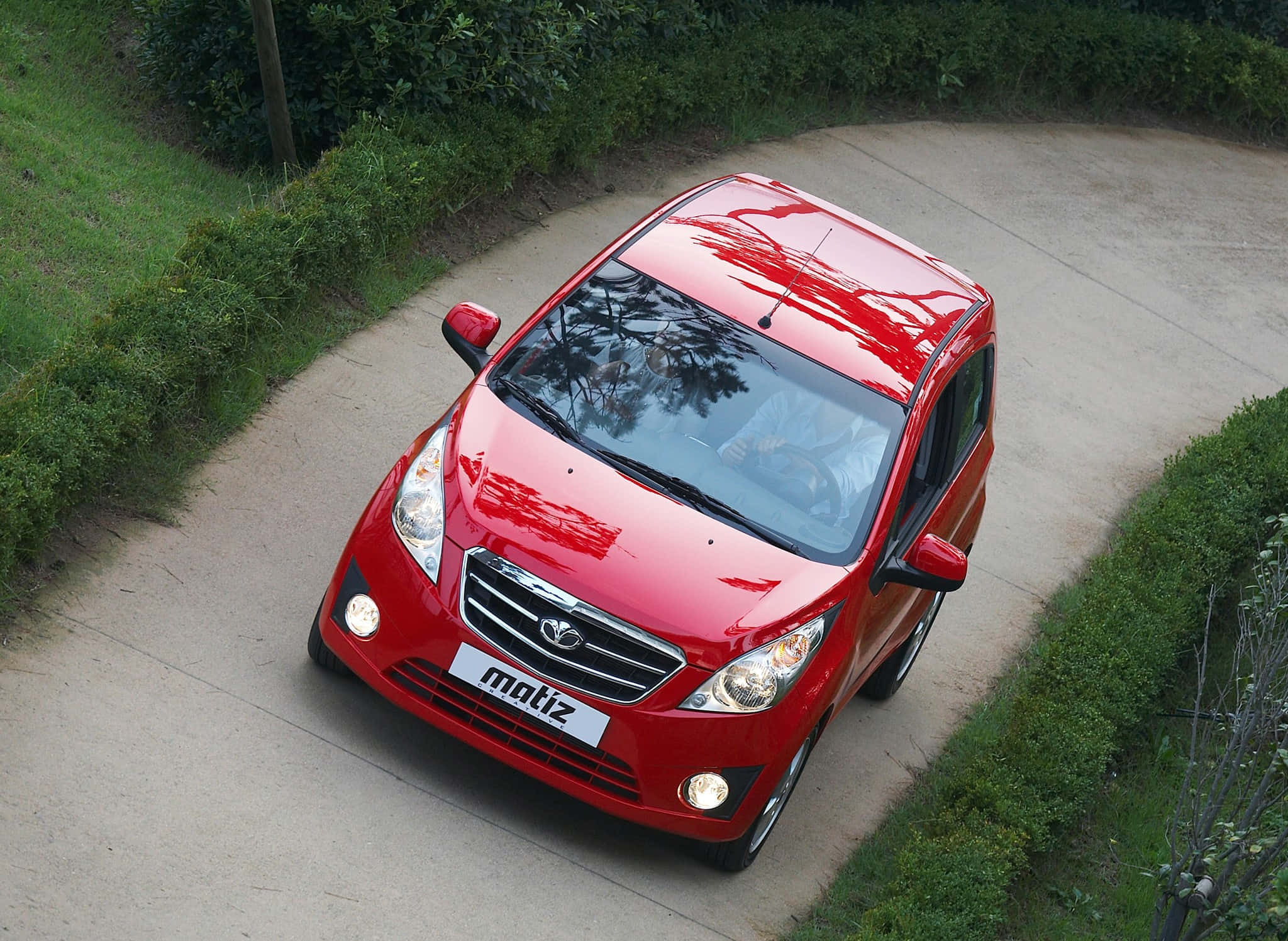 Daewoo Matiz, vibrant red, compact car, Full HD Desktop Wallpaper