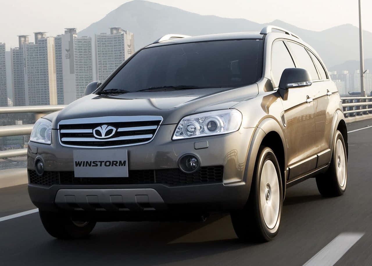 Daewoo Winstorm, silver, city bridge, HD Desktop Wallpaper