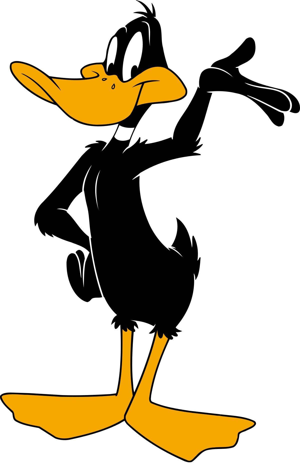 Daffy Duck, black body, orange beak, HD Phone Wallpaper