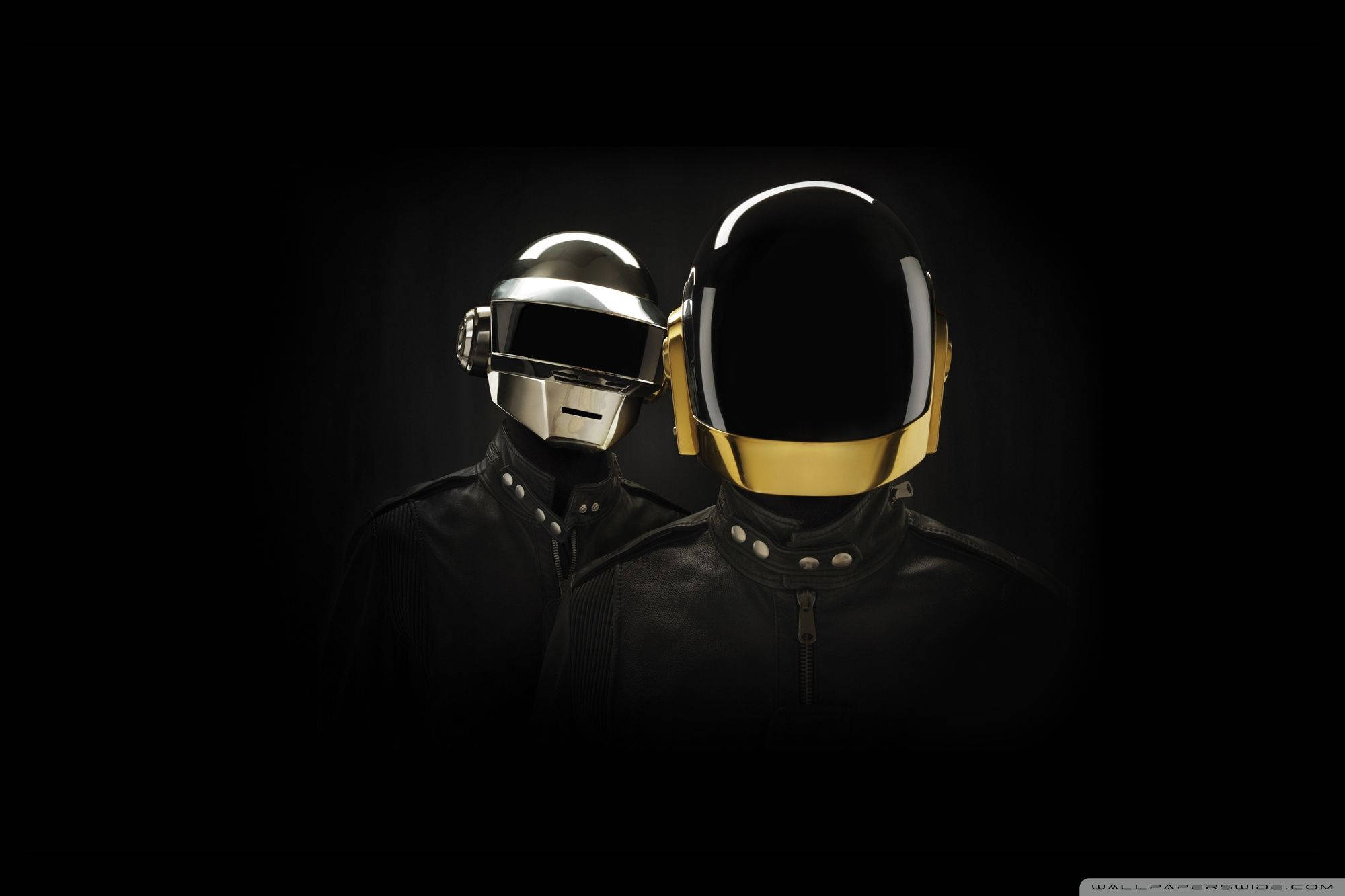 Daft Punk, silver helmets, gold helmets, Full HD Desktop Wallpaper