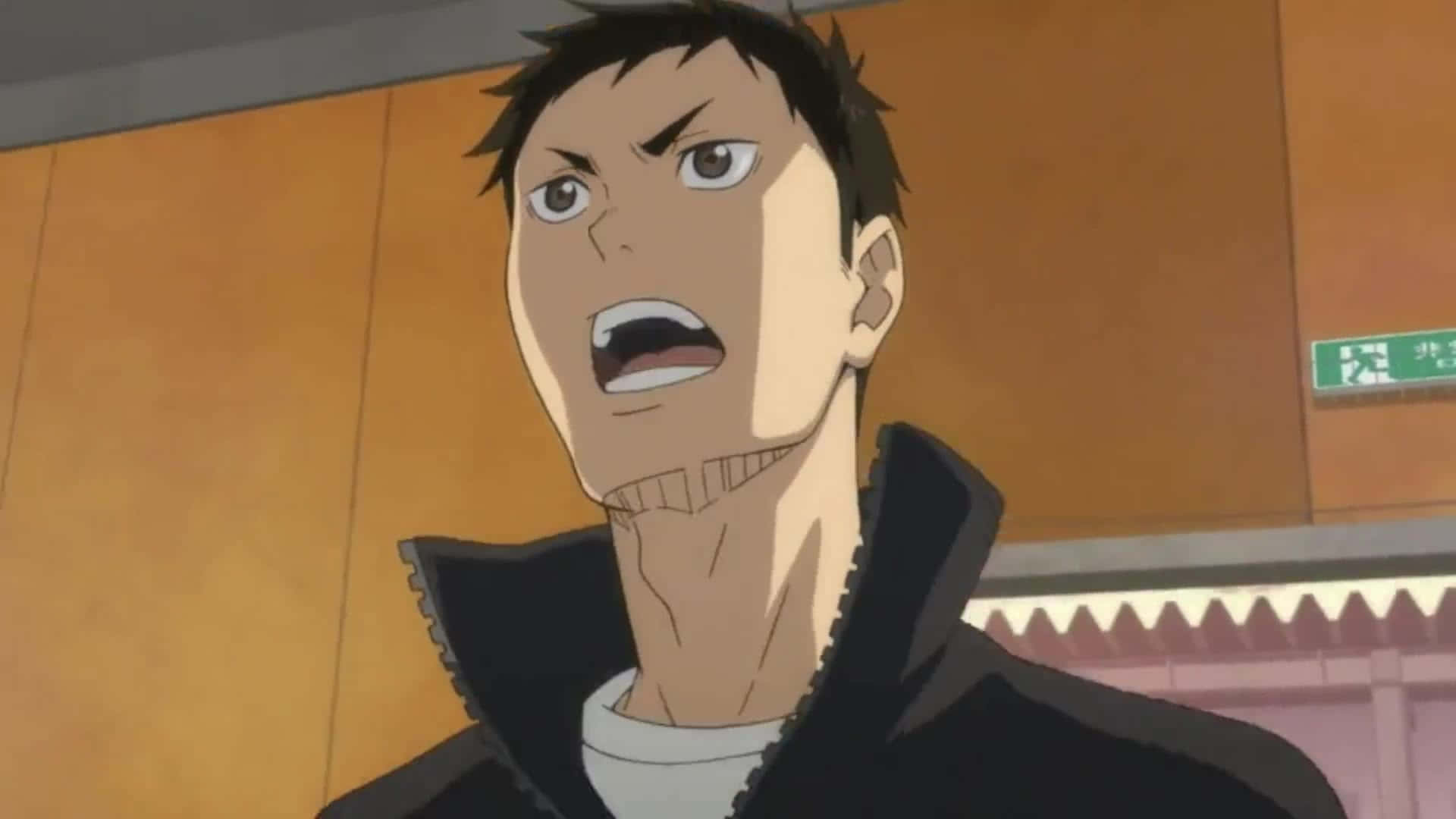 Daichi Sawamura, spiky black hair, intense expression, Full HD Desktop Wallpaper