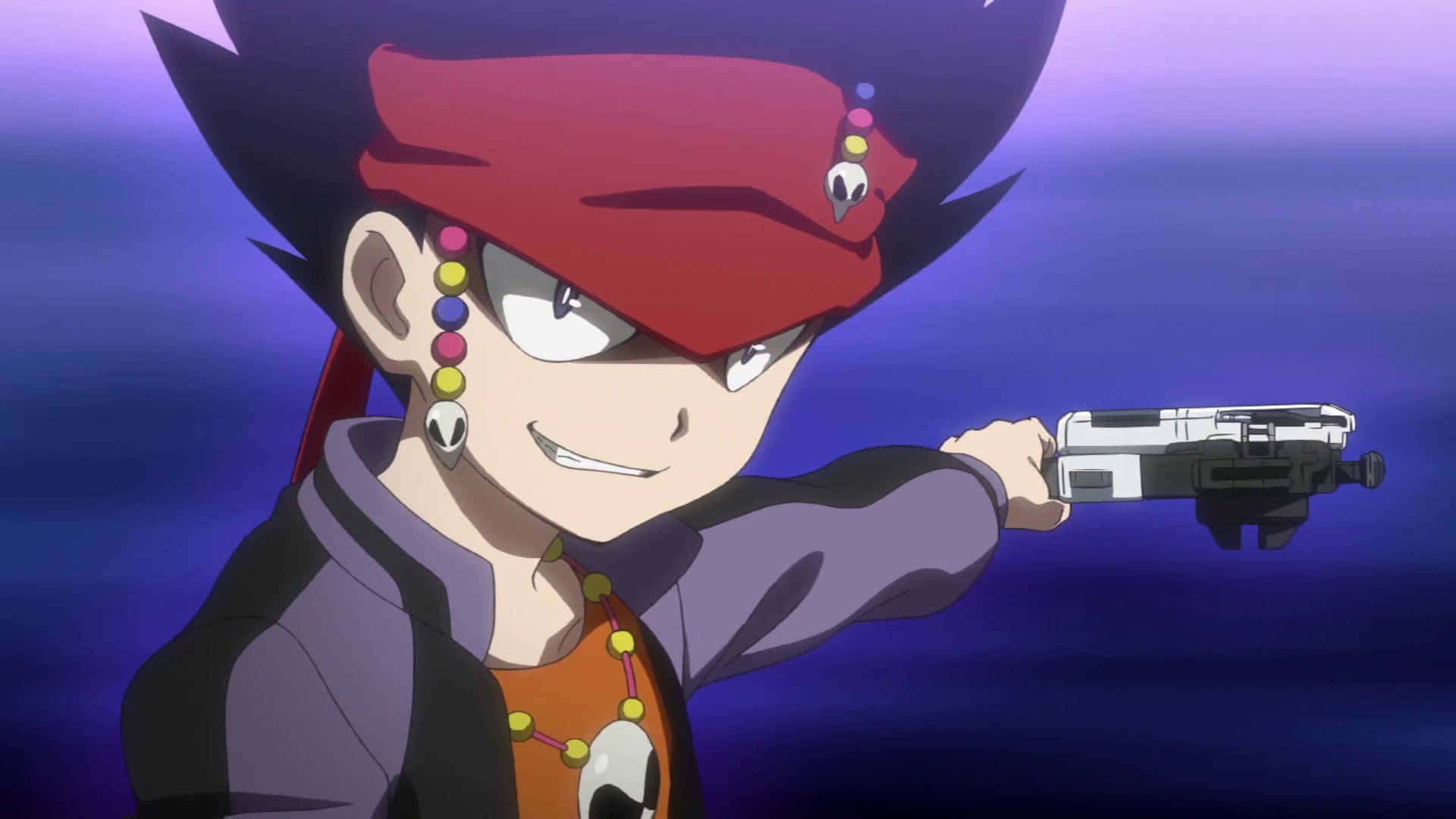Daigo Kurogami, red bandana, skull earrings, Full HD Desktop Wallpaper