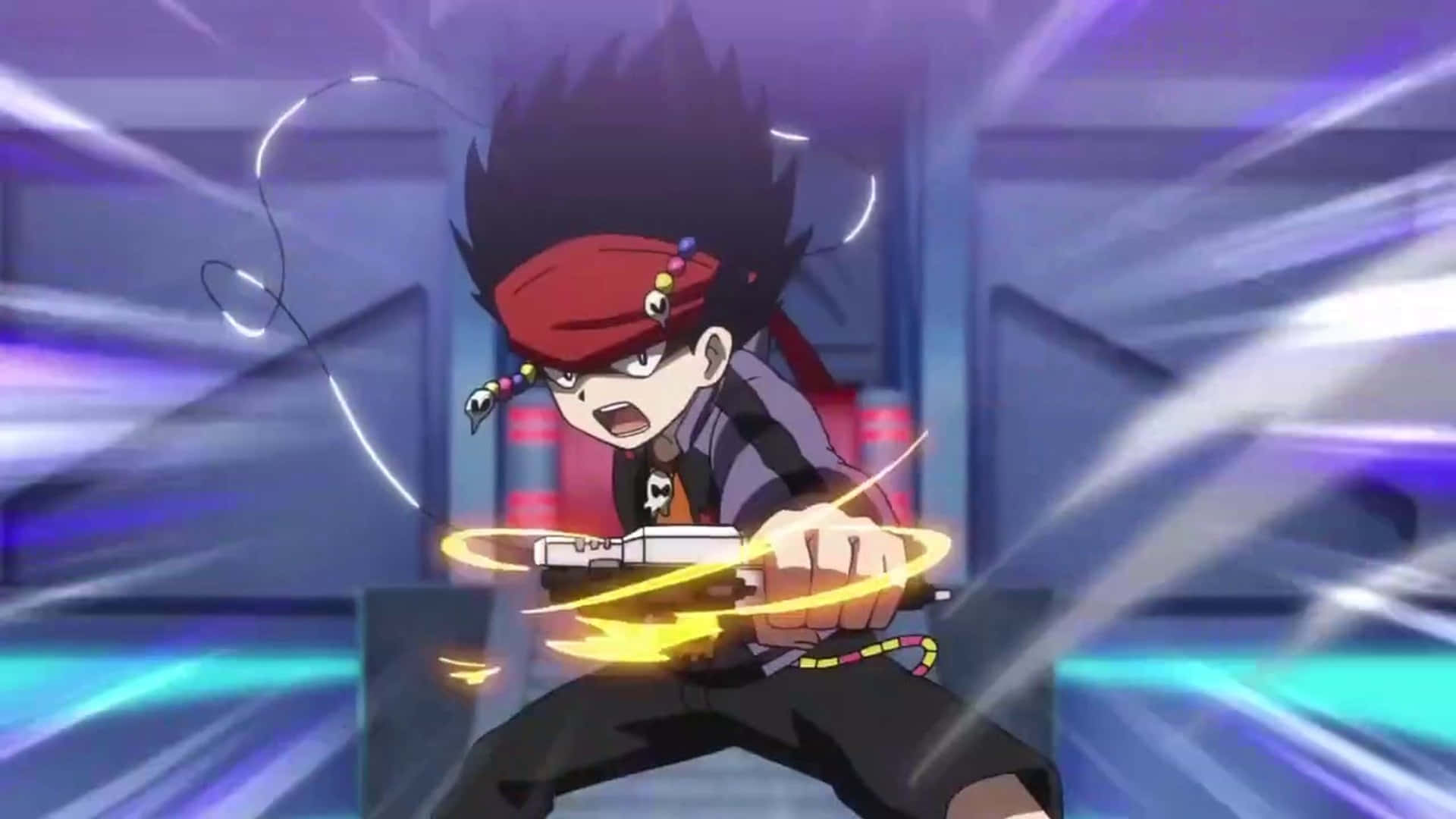 Daigo Kurogami, red bandana, glowing yellow weapon, Full HD Desktop Wallpaper