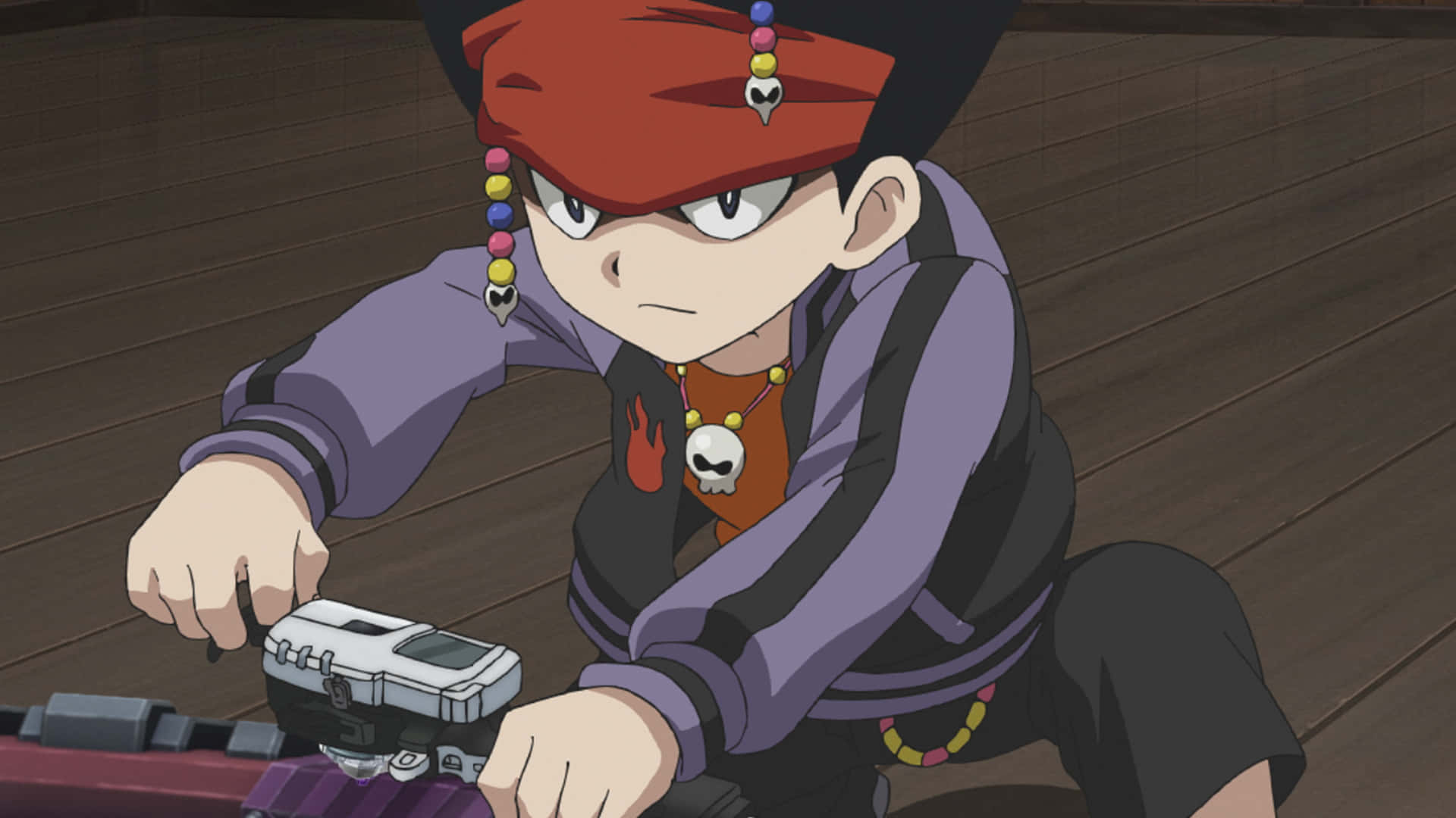 Daigo Kurogami, beyblade launcher, red bandana, Full HD Desktop Wallpaper